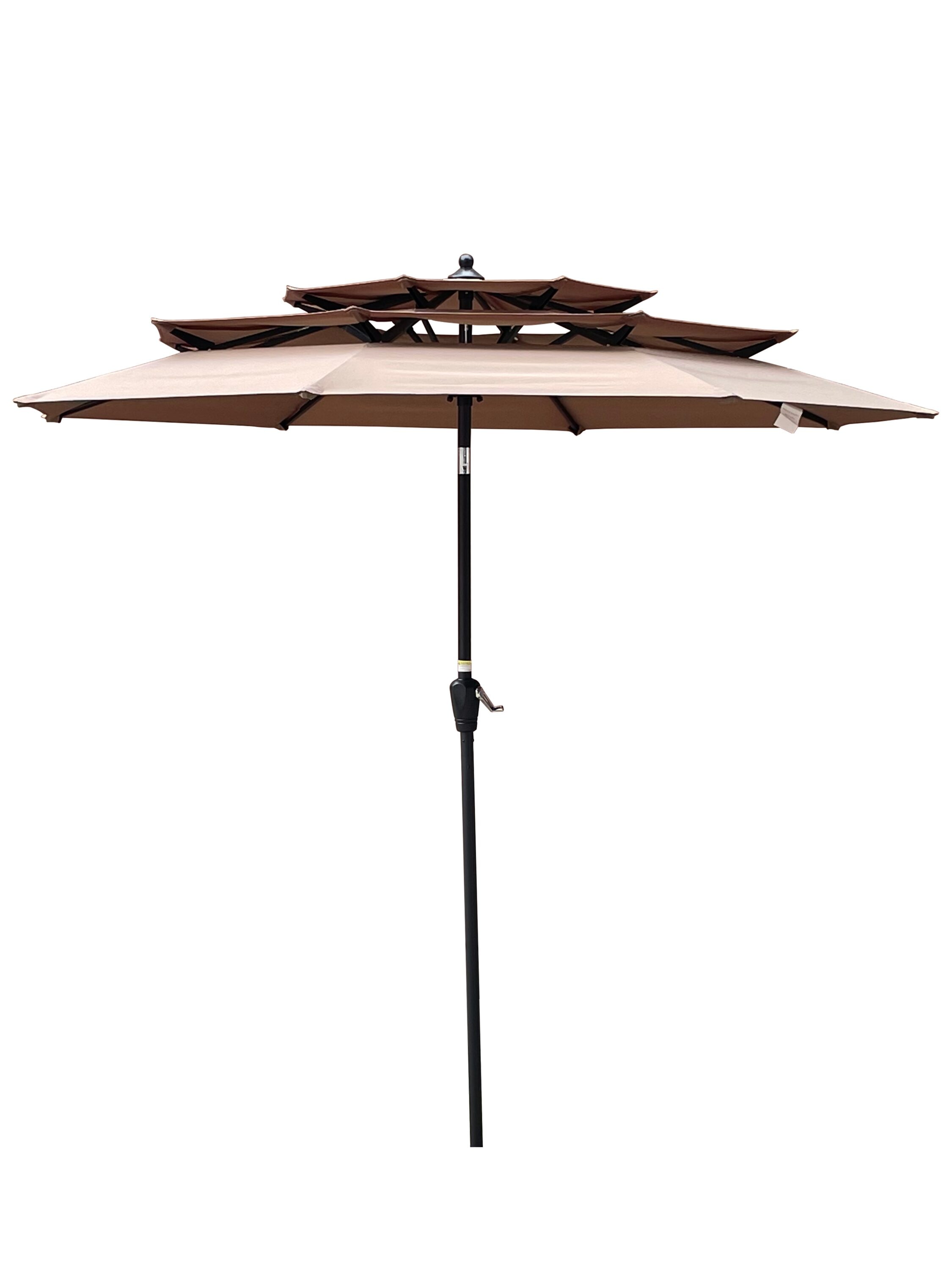  GTN127029 9-ft Steel Beige Push-button Tilt Garden Patio Umbrella
