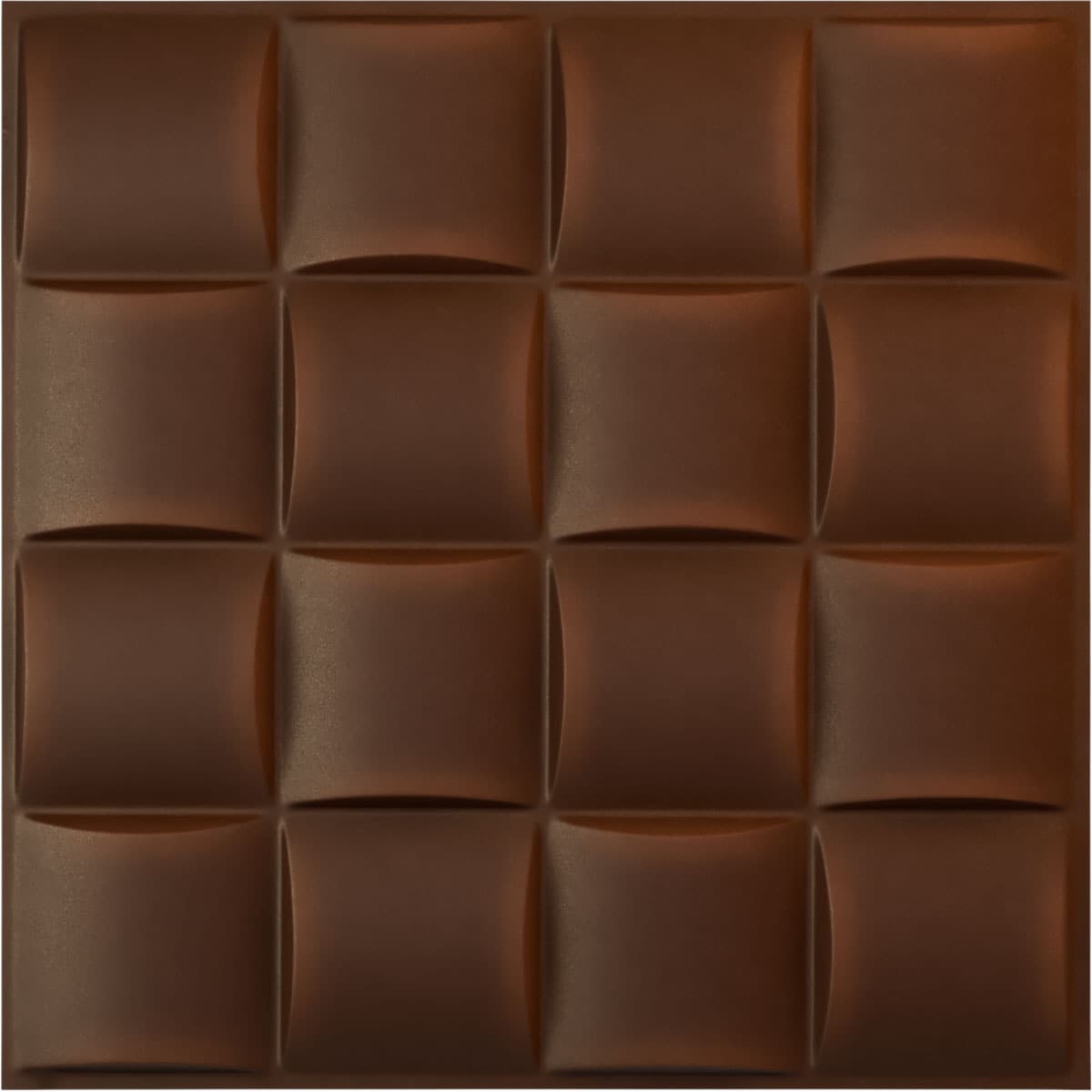 Ekena Millwork WP20X20BADRU 19-5/8-in x 19-5/8-in Embossed Universal Aged Metallic Rust PVC Wall Panel