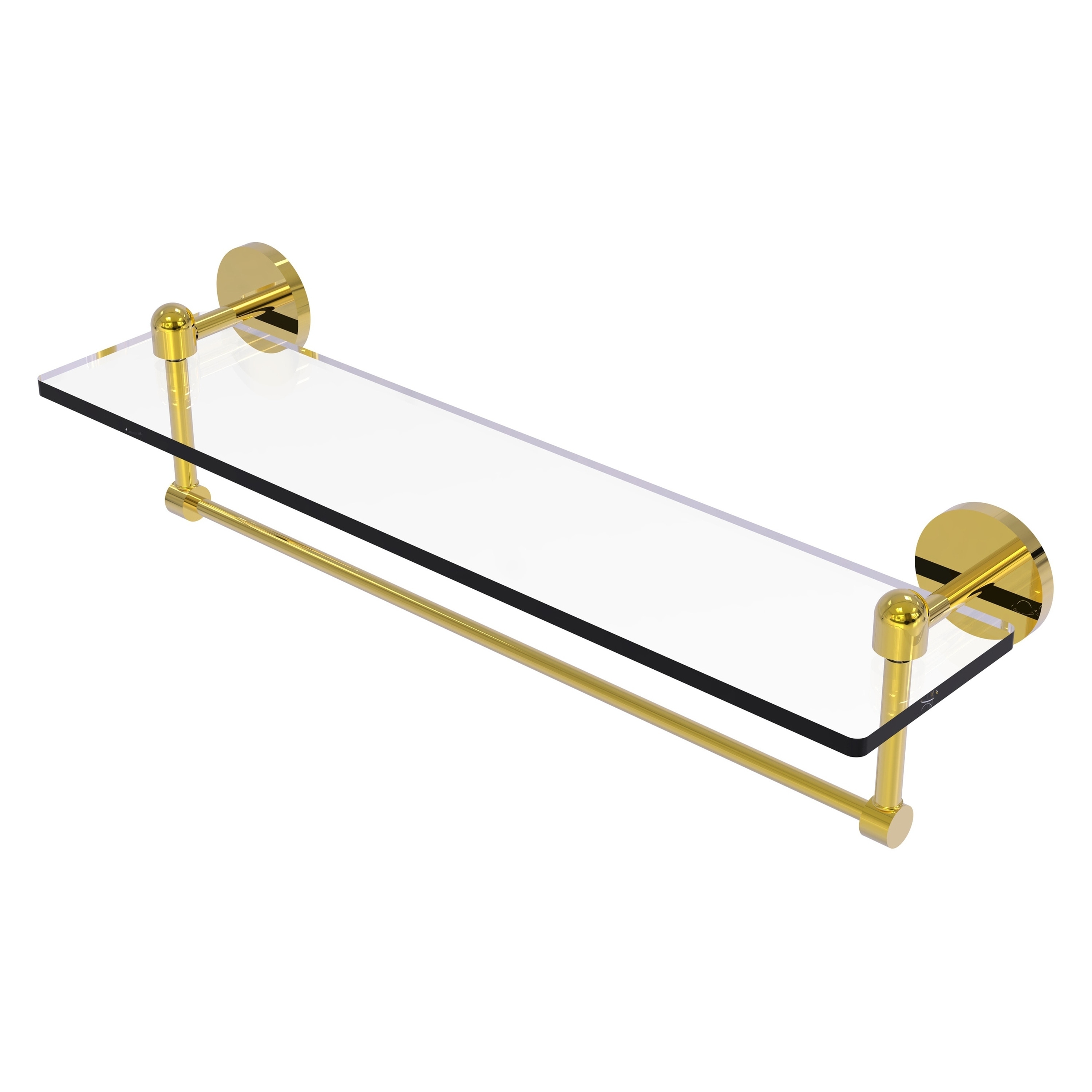 Allied Brass TA-1TB/22-PB Tango Polished Brass Wall mount Bathroom Shelf ( 22-in x 5-in x 5-in )