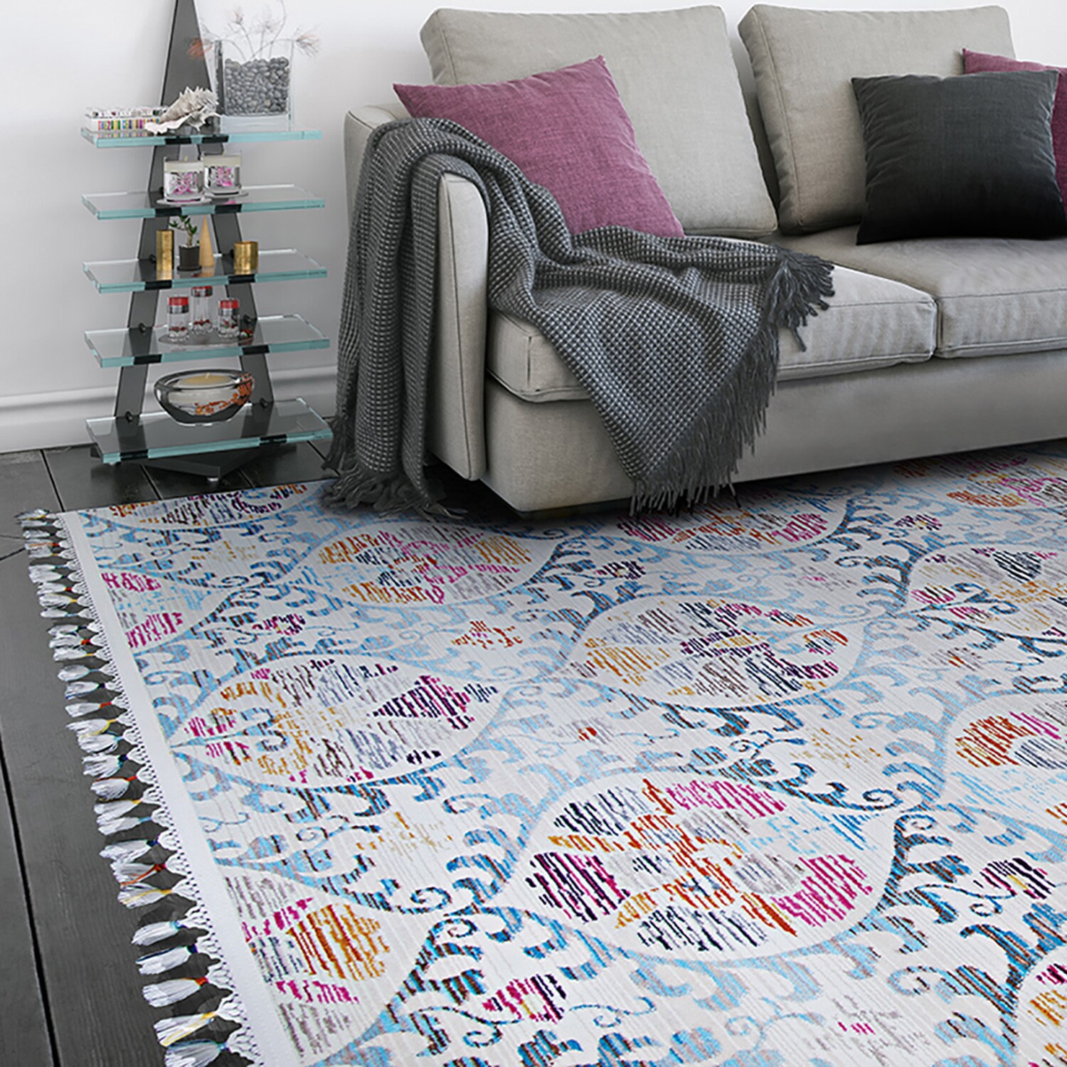 Couristan 49920394053710T Evolution 5 x 7 (ft) Polypropylene Langite Rectangular Indoor Floral/Botanical Area rug