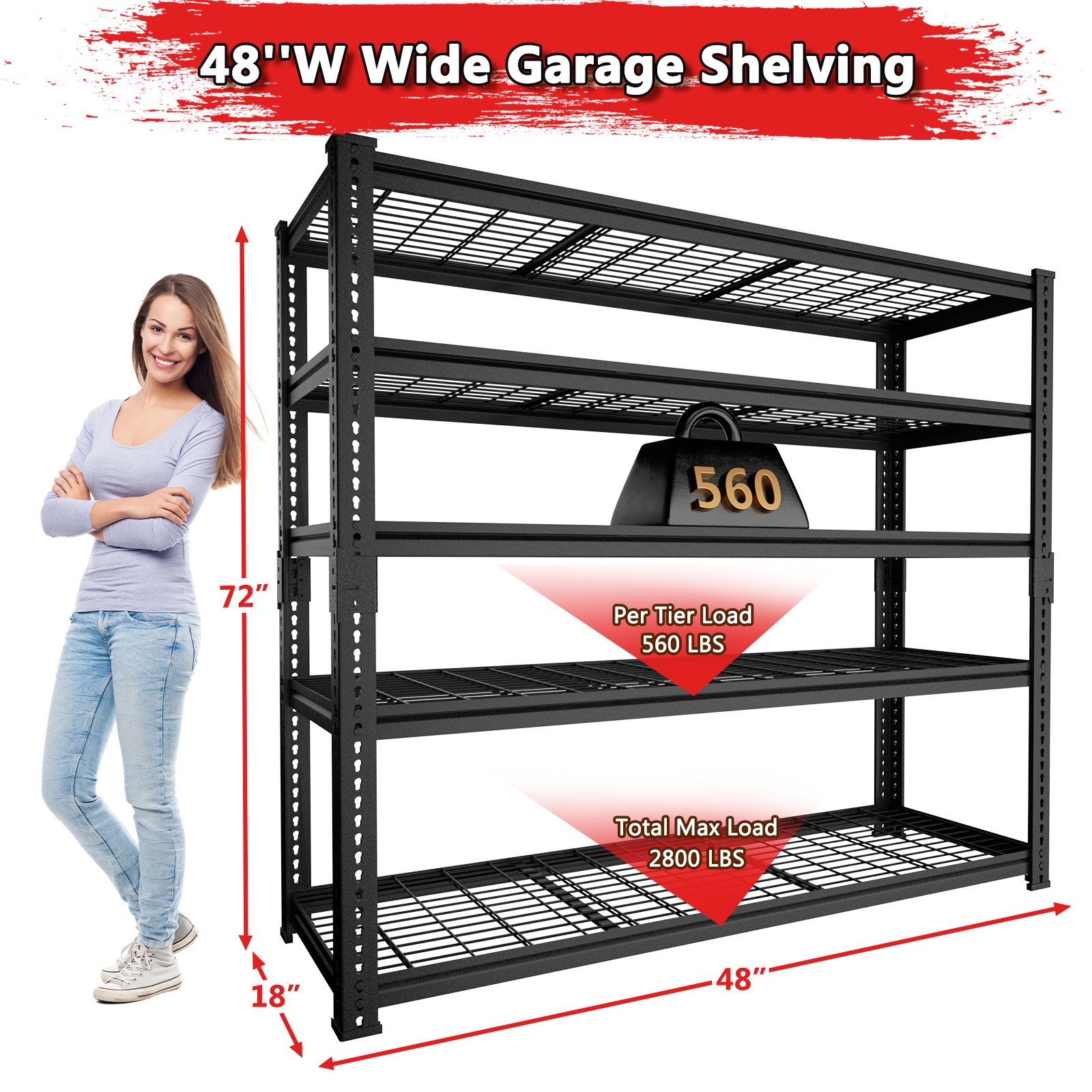 LOVMOR 48HDMS-PLR Free-Standing-Shelving - View #3