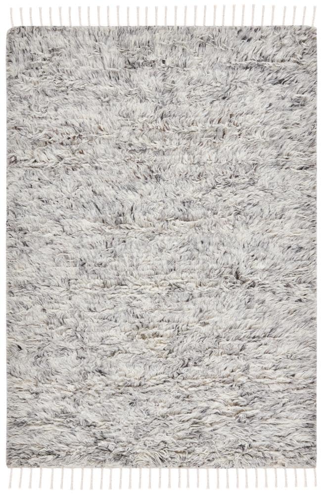 Safavieh CSB552G-4 Casablanca Ystad 4 x 6 (ft) Wool Silver Rectangular Indoor Abstract Moroccan Area rug