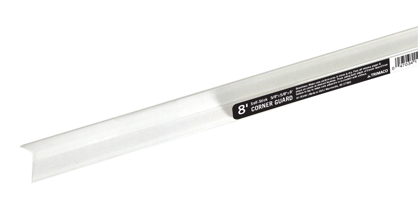 Trimaco 11834A 0.63-Inches x 0.63-Inches x 96-Inches Clear Plastic Inside corner Corner Guard