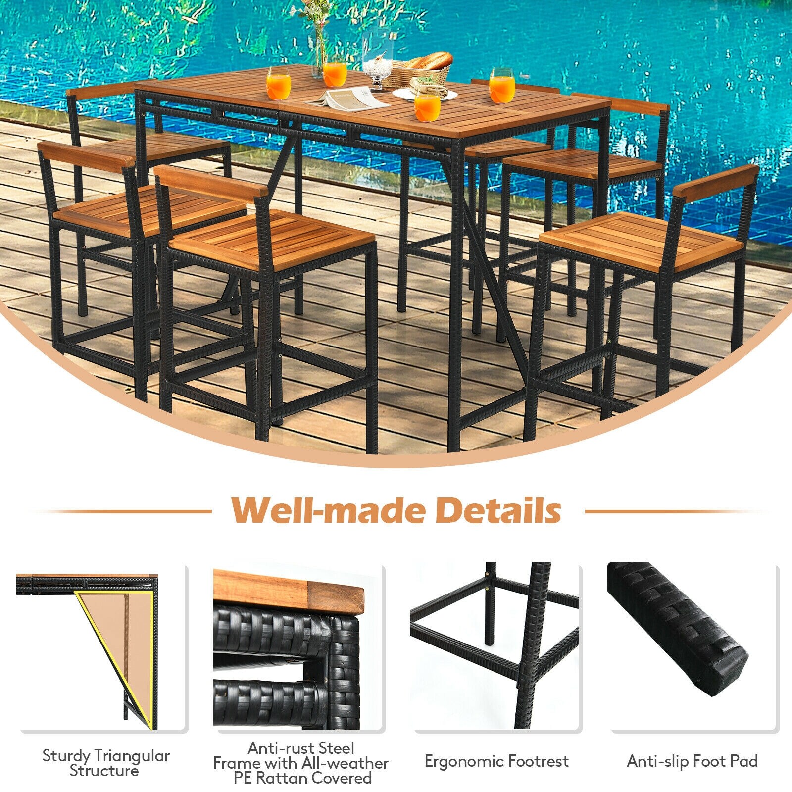 YERIVA DS562401YD Patio-Dining-Sets - View #4