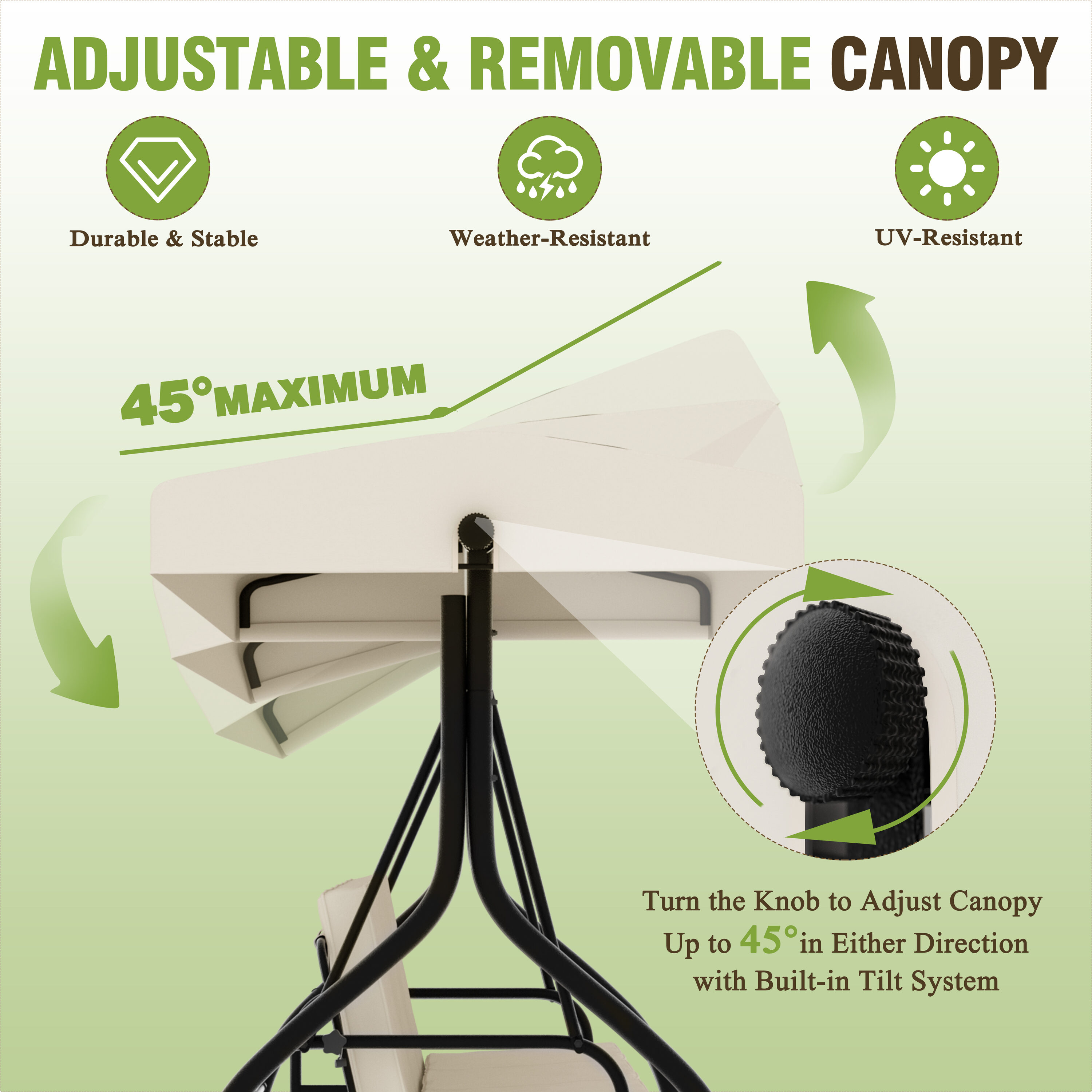 VEIKOUS PG0210-02CW-4 Swing-Gliders - View #7
