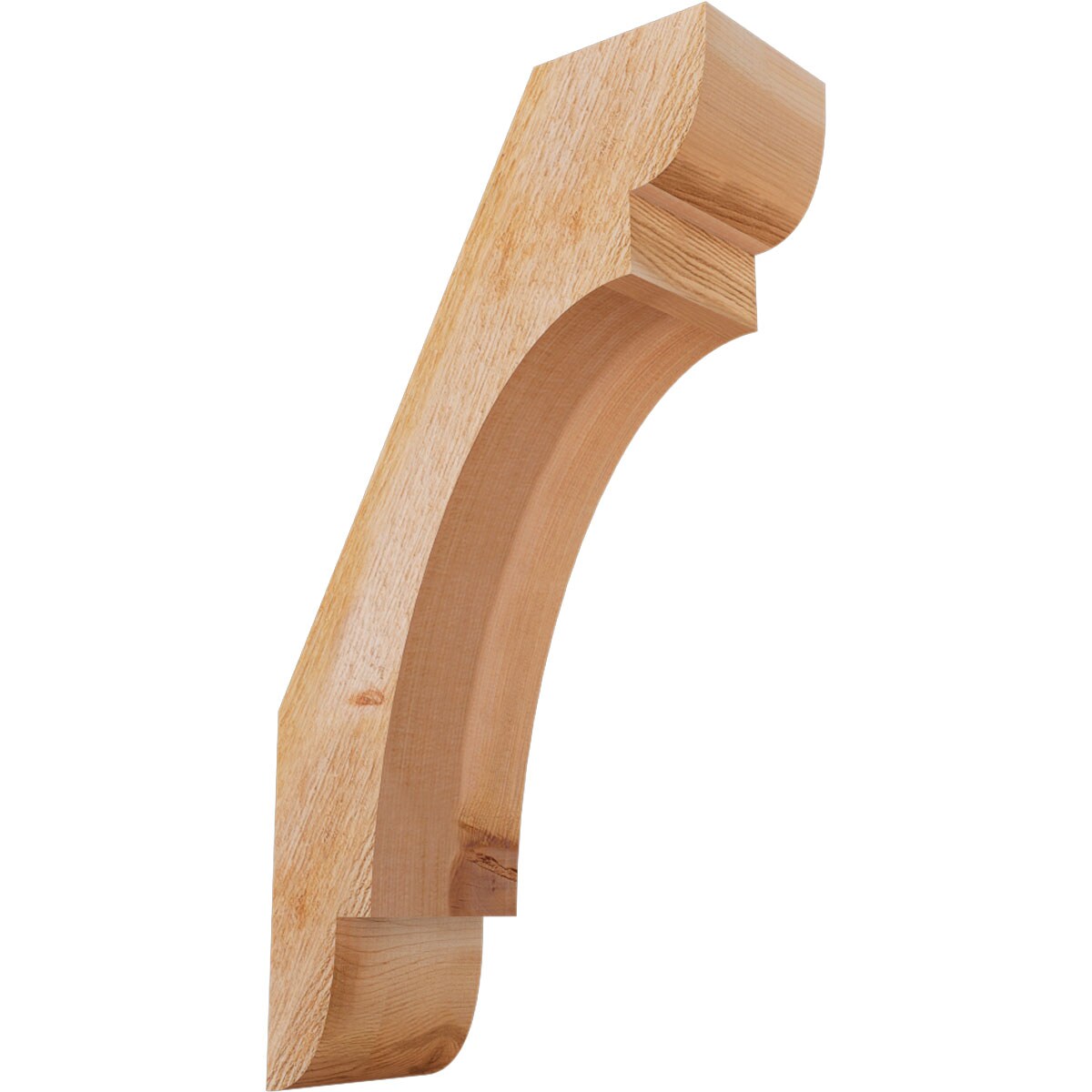 Ekena Millwork BRC04X10X18OLY00RWR 4-in x 10-in x 18-in Western Red Cedar Unfinished Wood Olympic Rough Sawn Knee Brace