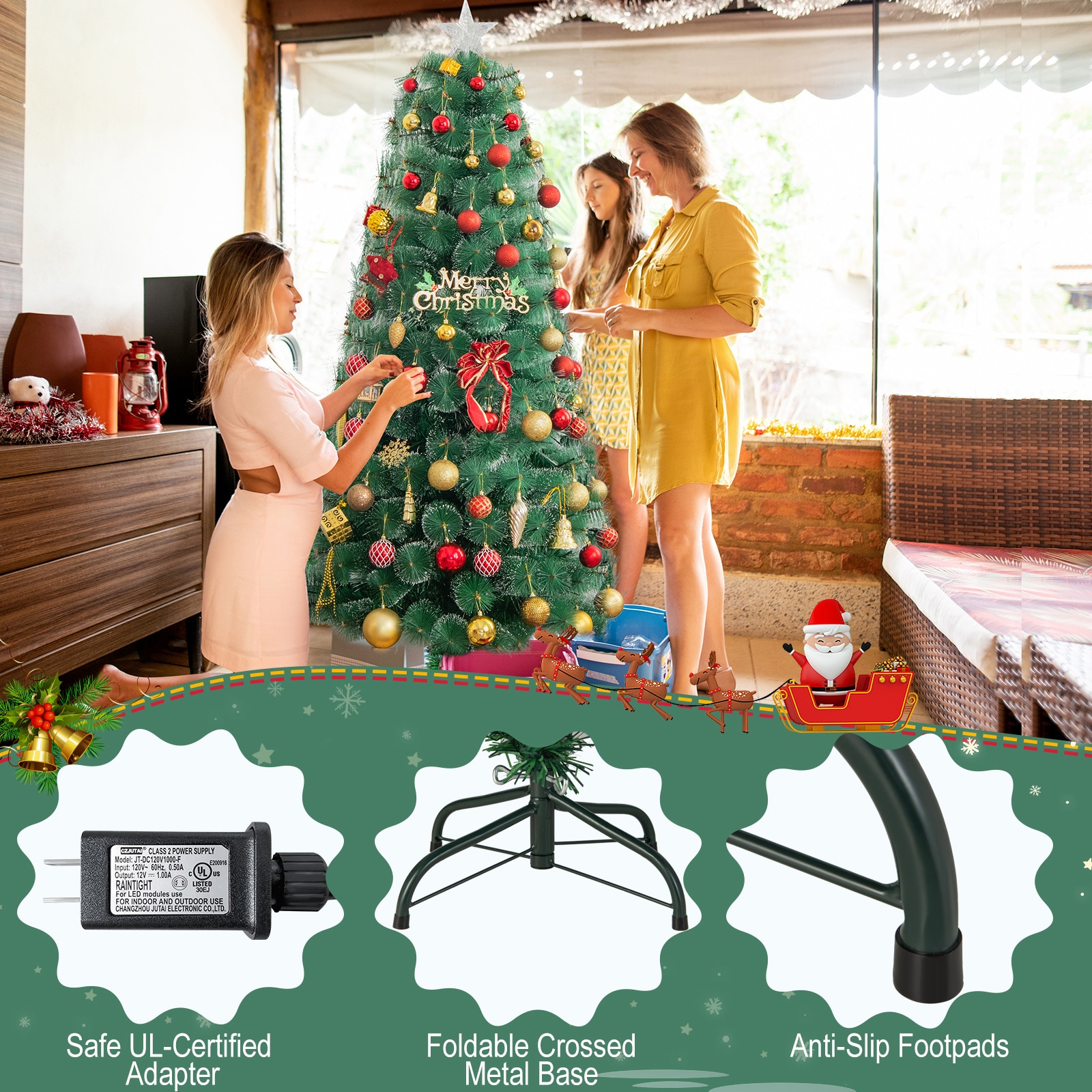 WELLFOR CM-HGY-22782US Artificial-Christmas-Trees - View #7