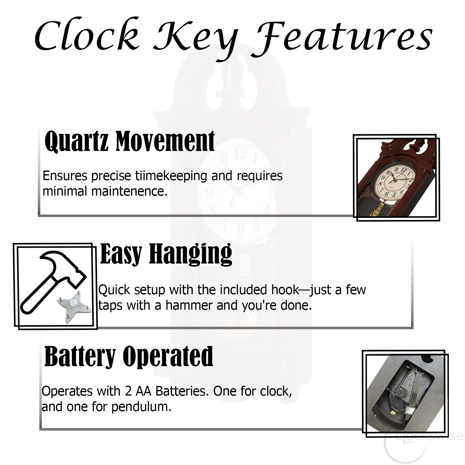 Clockswise QI004819-20.BN Indoor-Outdoor-Clocks - View #4
