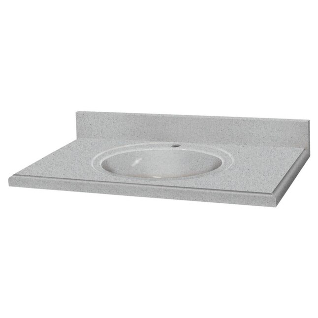 Transolid ITBC3722-B0-1 Decor 37-in Matrix Dusk Solid Surface Bathroom Vanity Top