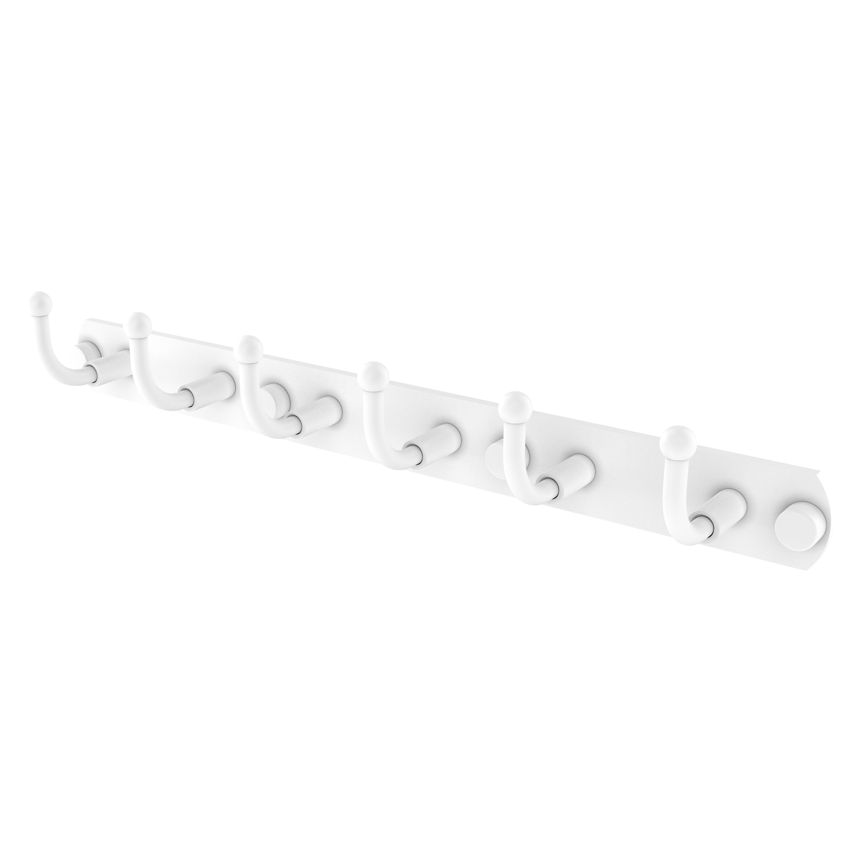 Allied Brass 1020-6-WHM Skyline Matte White 6 -Hook Wall mount Towel Hook