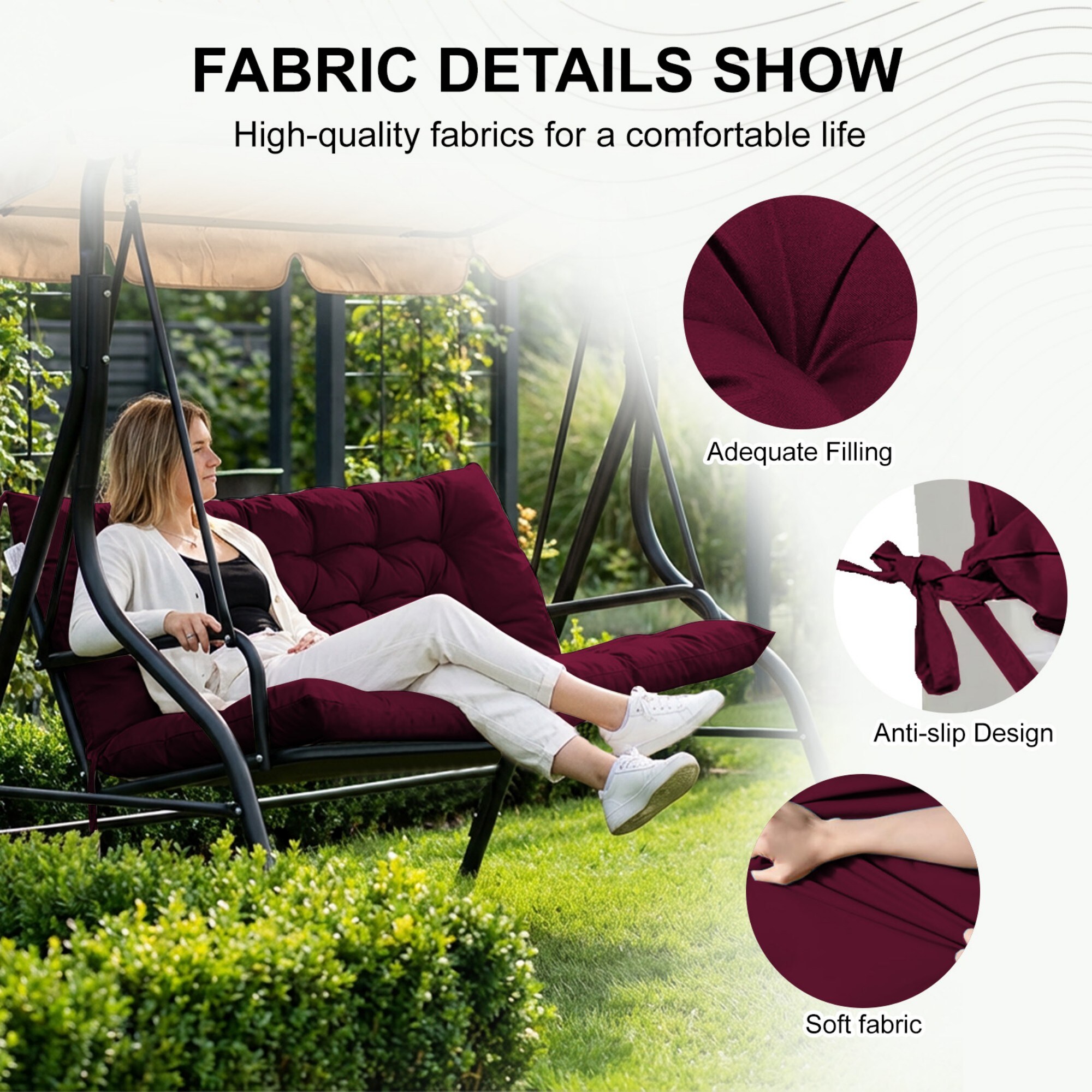 Wudkey L4-OI8W4O Patio-Furniture-Cushions - View #5