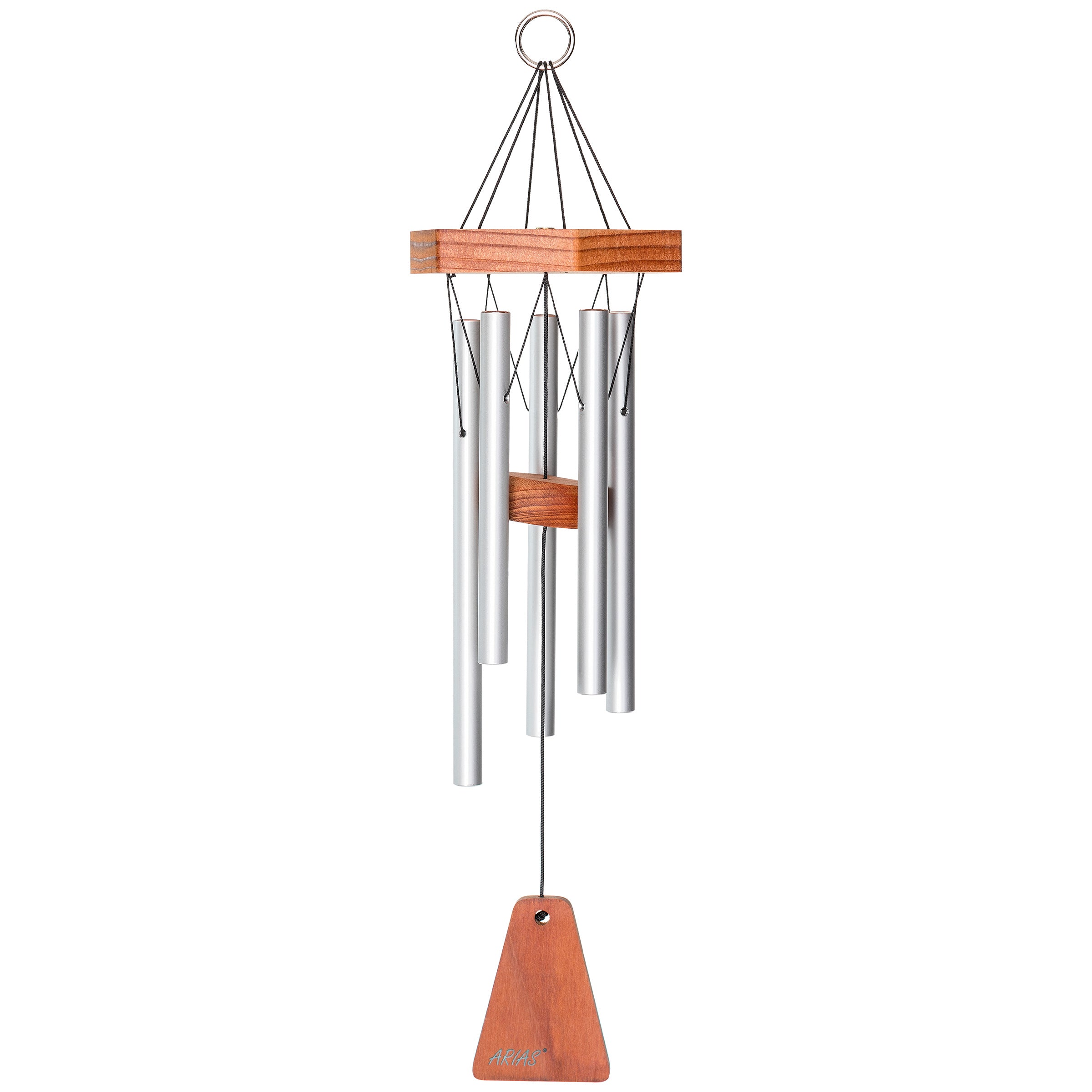 Wind River Arias 17-inch Windchime in Satin Silver