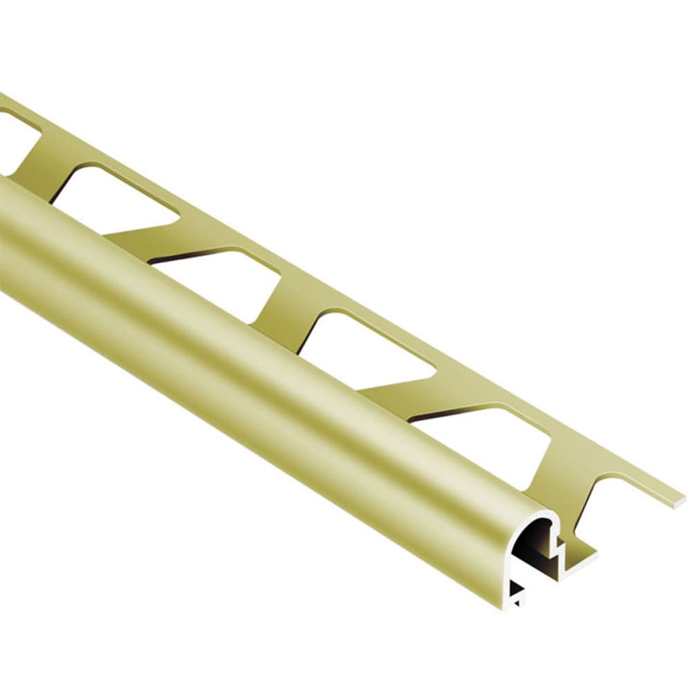 Schluter Systems DB14AM Rondec-DB 0.531-in W x 98.5-in L Satin brass anodized aluminum Aluminum Border Tile Edge Trim
