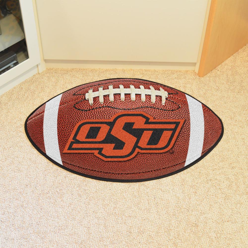 FANMATS Oklahoma State Cowboys 2-ft x 3-ft Brown Nylon Oval Indoor ...