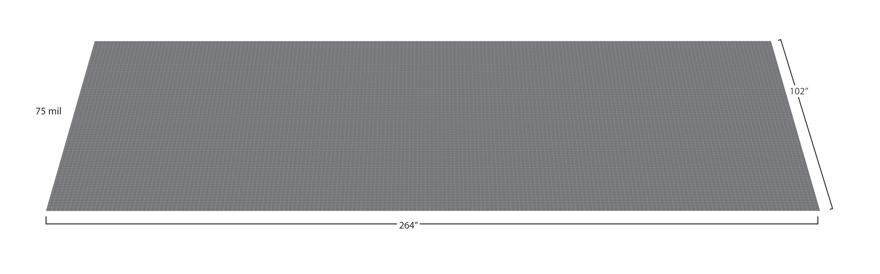 Garage Floor Mat - Coin, 8 1/2 x 22', Gray H-2346GR - Uline