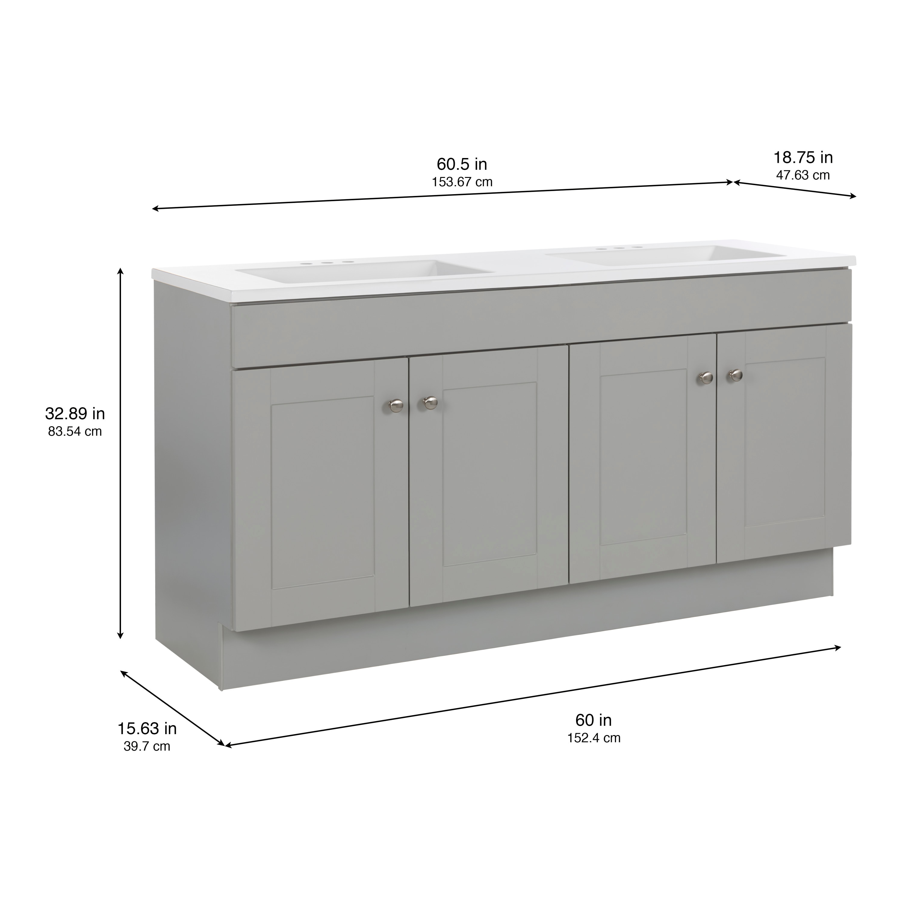 Project Source LWW022760P2-CY Bath-Vanity-Combo - View #4
