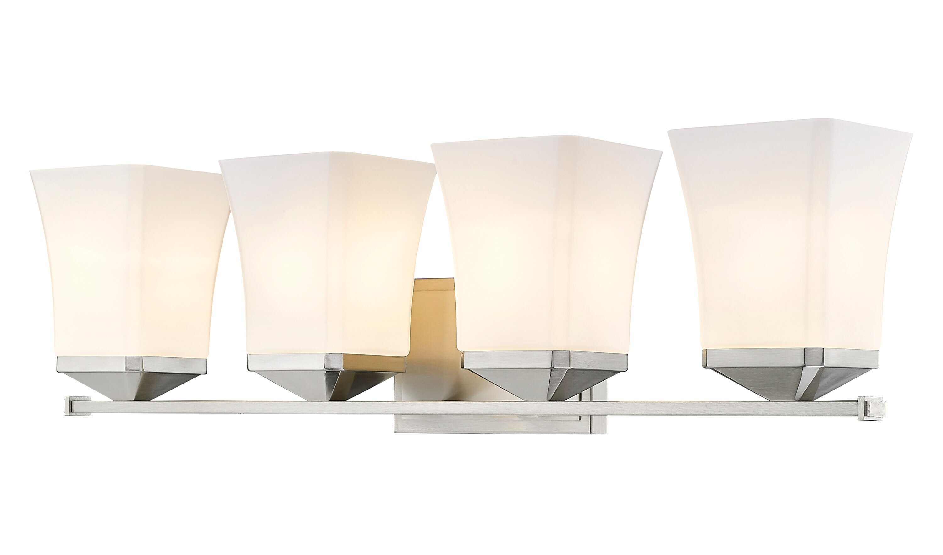 Z-Lite 1939-4V-BN Darcy 28-in 4 -Light Brushed Nickel Farmhouse Vanity light