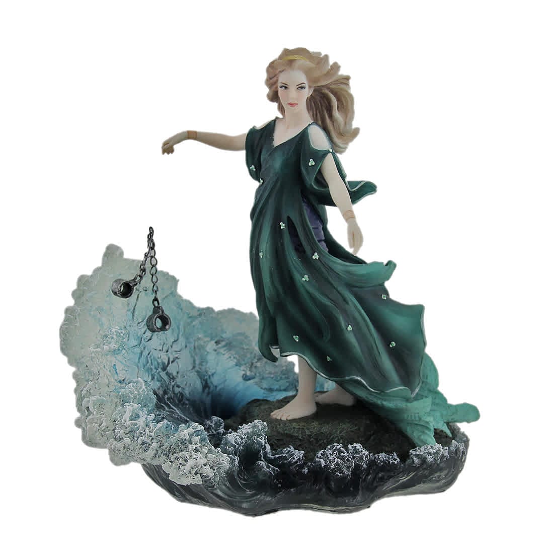 Veronese Design US-WU77171AA Dechainee By Melanie Delon Rebellious Woman In Green Statue