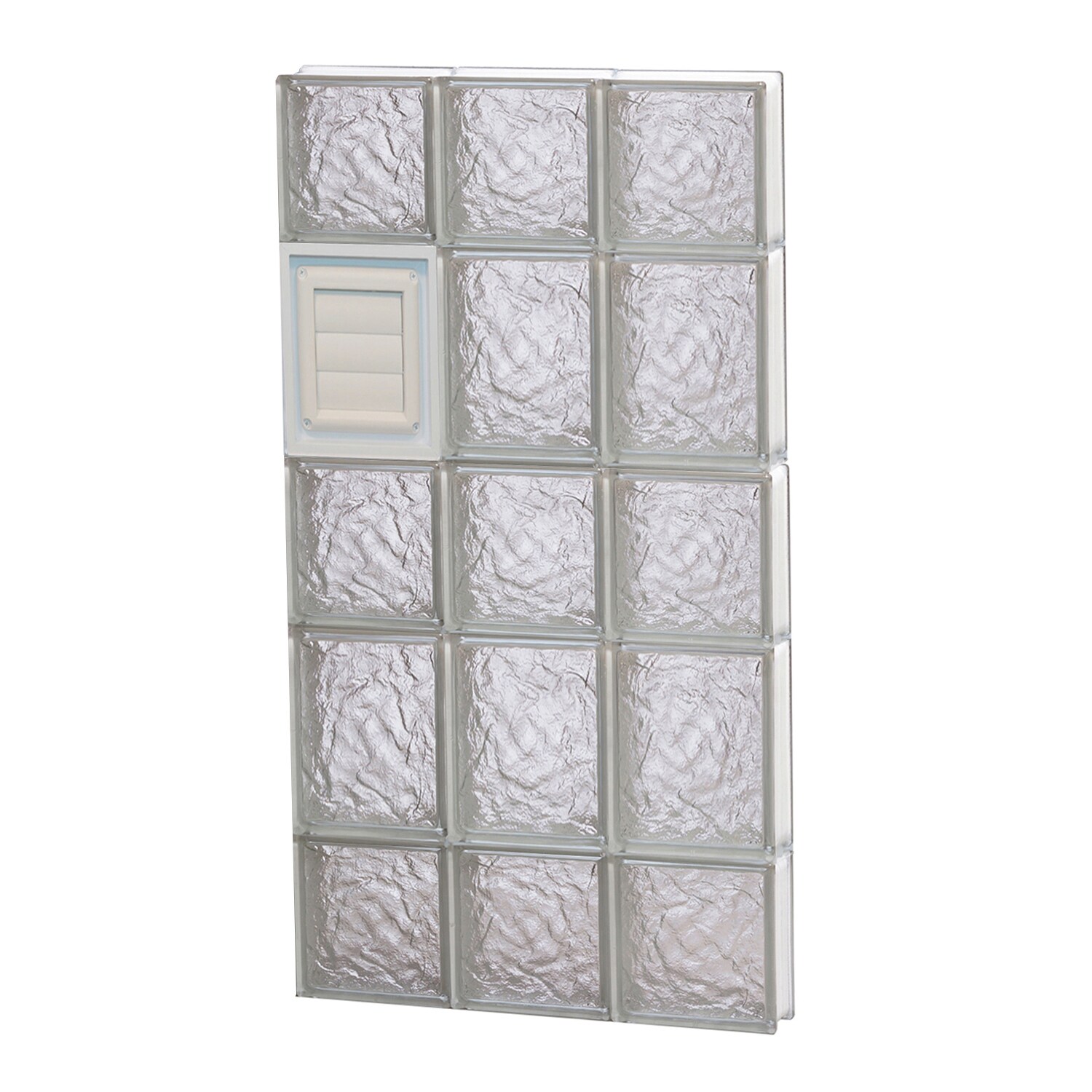 REDI2SET D1834IS Ice Glass 17-1/4-in x 32-3/4-in Frameless Replacement Dryer vent Glass Block Window