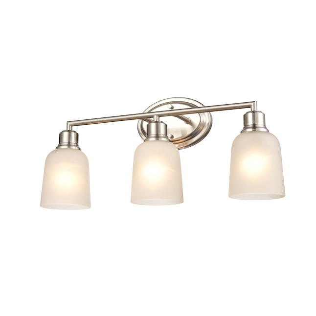 Millennium Lighting Amberle 22-in 3-Light Brushed Nickel Traditional ...