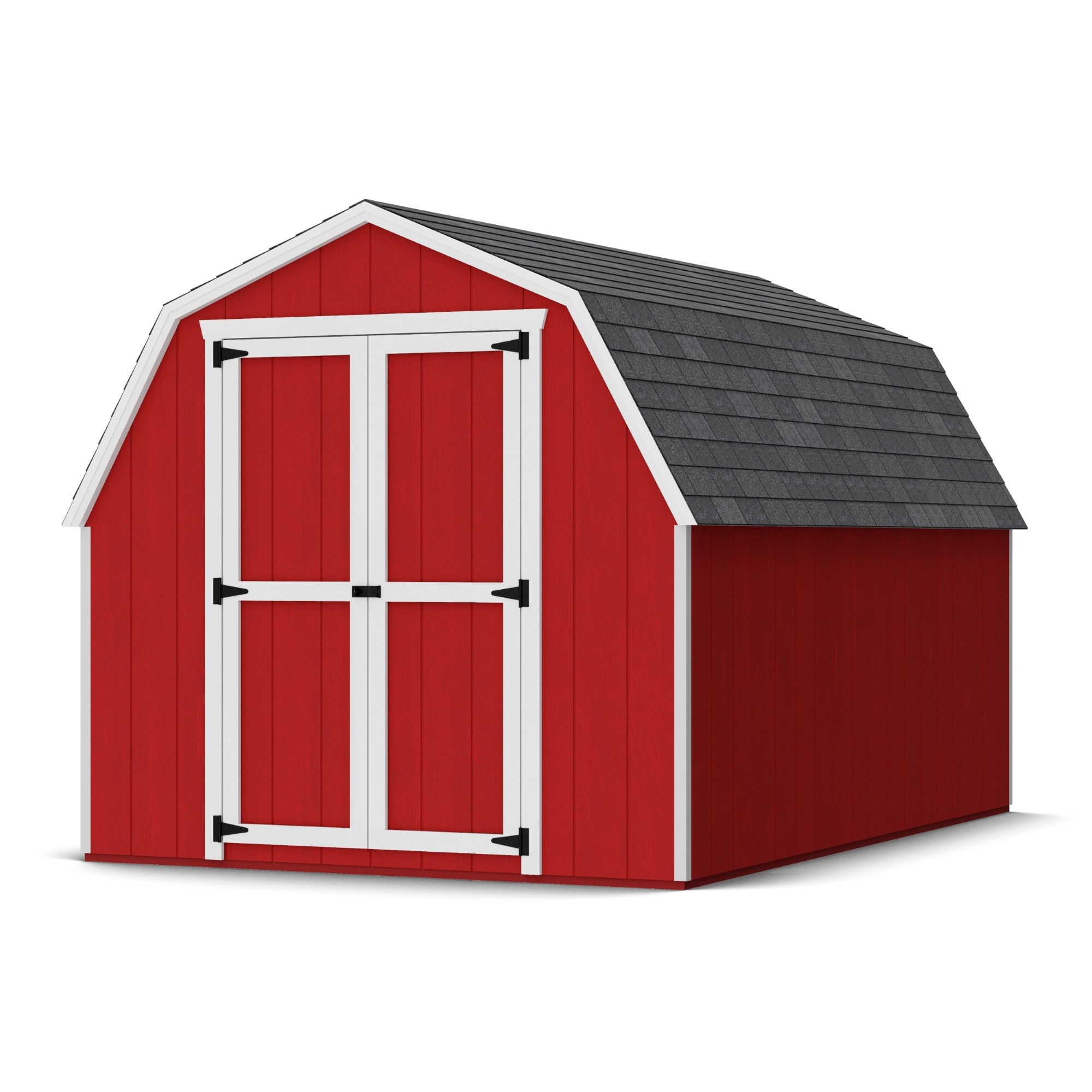 Little Cottage Co 8X12 VGB-4-PC-FK Value Gambrel Barn 8-ft x 12-ft Gambrel Style Wood Outdoor Storage Shed with 2 Doors