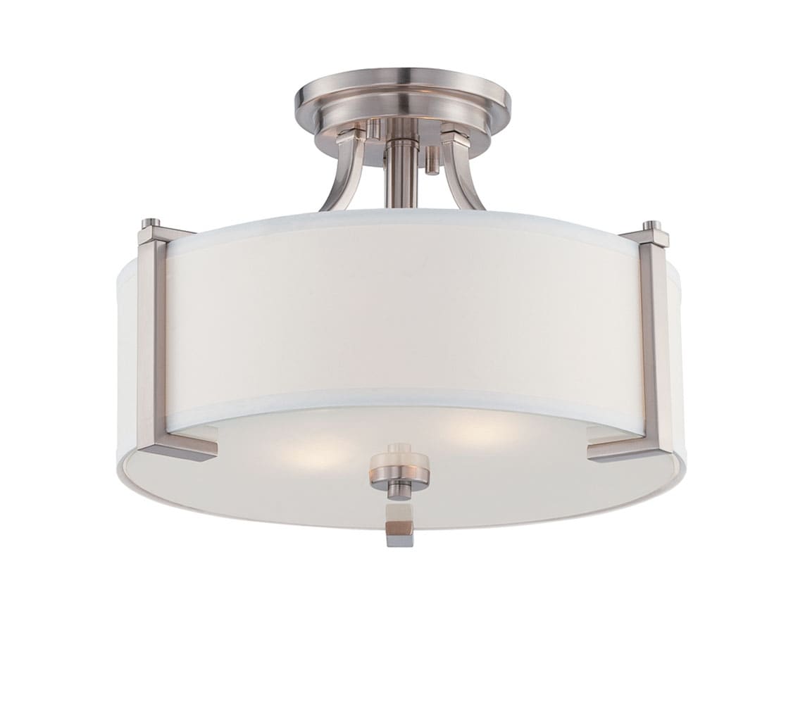 Designers Fountain 86211-SP Axel 1-Light Gray Semi mount light