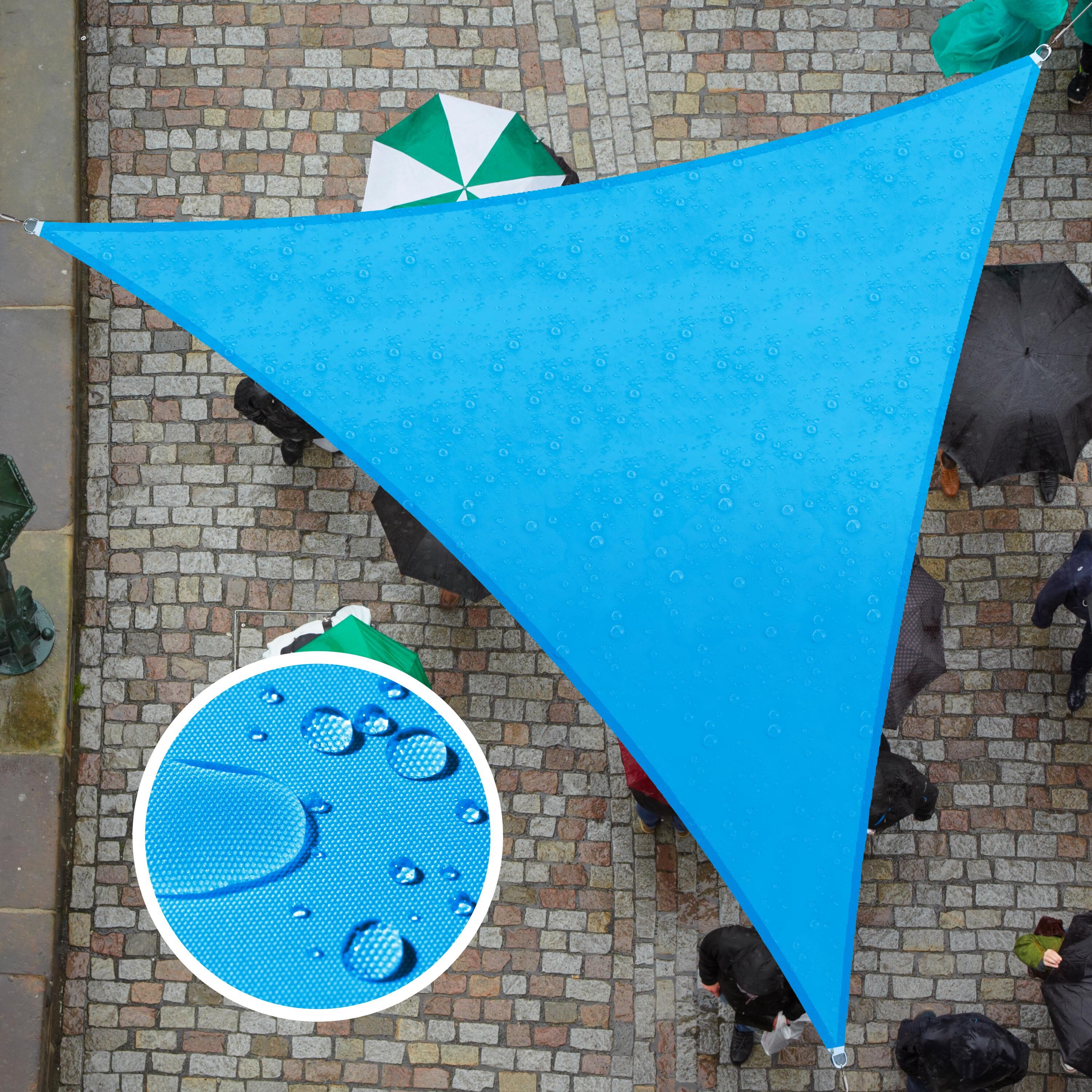 ColourTree TADT12-6 Waterproof Triangle Shade Sail 12-ft x 12-ft Blue Shade sail