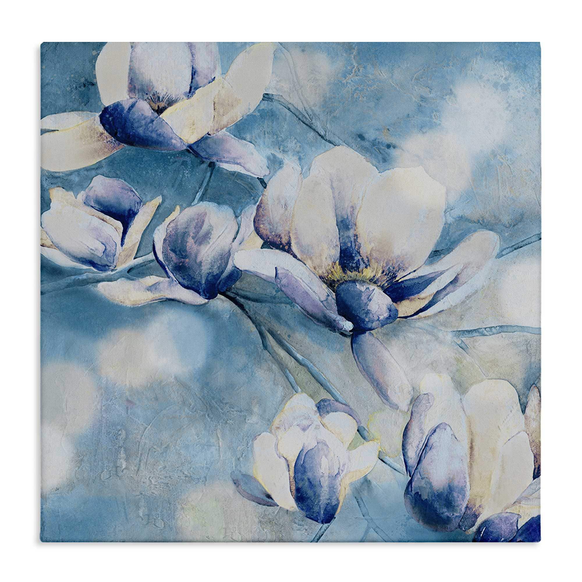 Stupell Industries BS-279-CN-36X36 Blue Flowers and Bokeh Canvas Wall Art By Carol Robinson 36 x 36