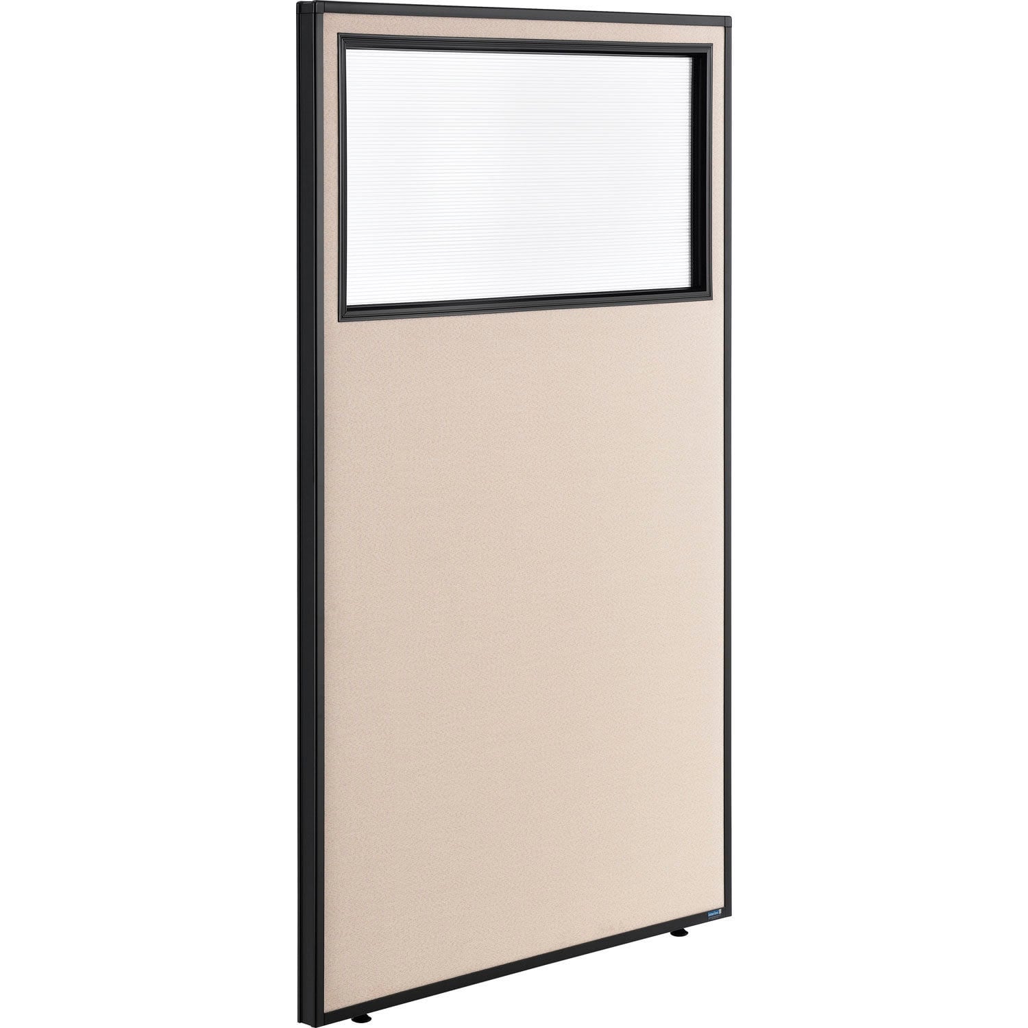 Global Industrial 694659WTN Office Partition Panel With Partial Window 36-14-inW x 60-inH Tan