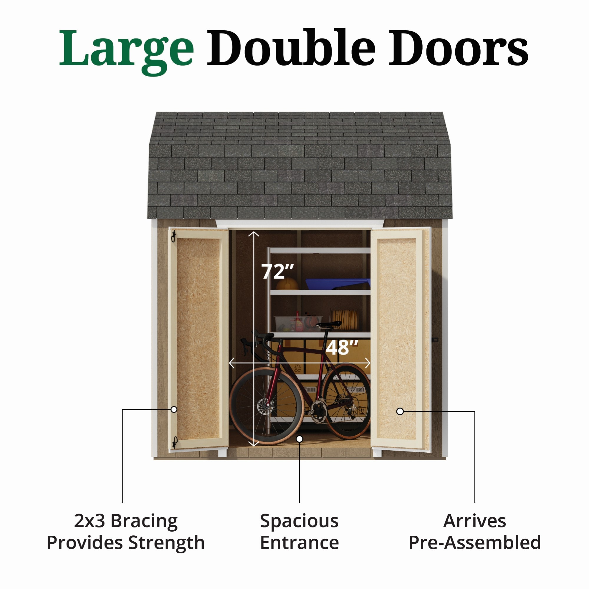 Little Cottage Co 8X8 VGB-6-SE-PC-FK Wood-Storage-Buildings - View #4