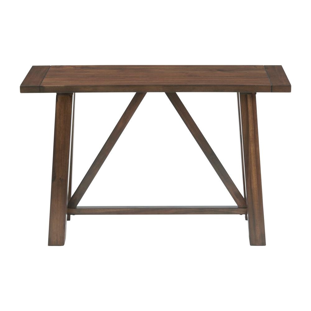 Rustic Brown Cherry Counter Height Dining Set with 4 Chairs and Bench