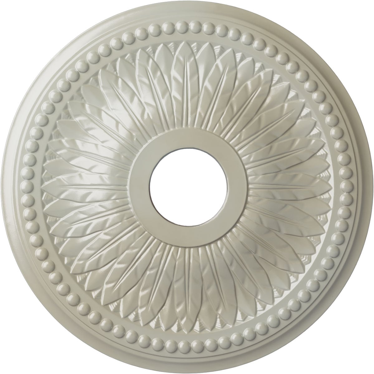 Ekena Millwork CM18BIFBS Bailey 18-in W x 18-in L Painted Flash Blue Polyurethane Whole Ceiling Medallion