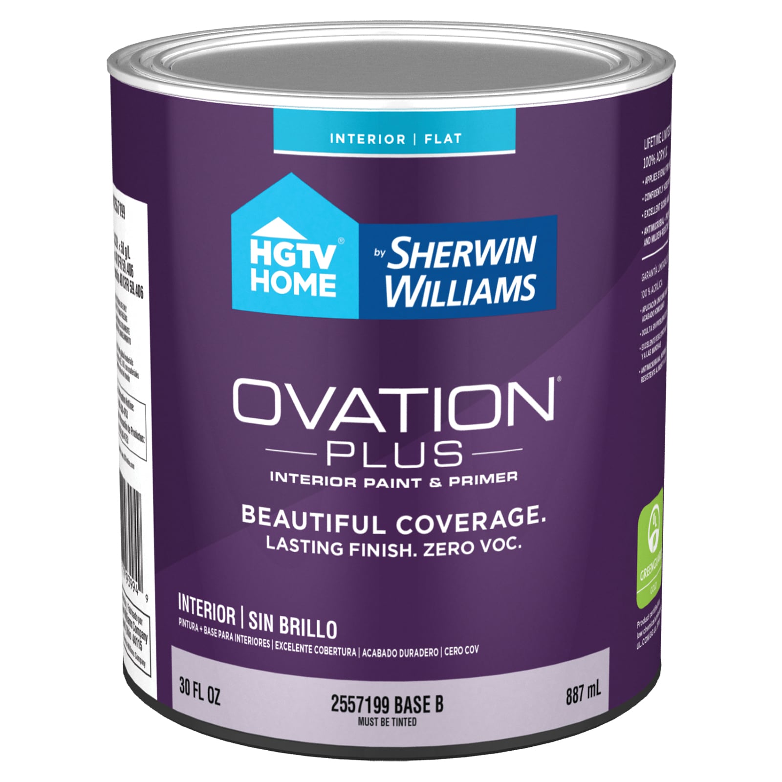 Hgtv Home By Sherwin Williams Ovation Plus Flat Base Tintable Latex Interior Paint Primer 1