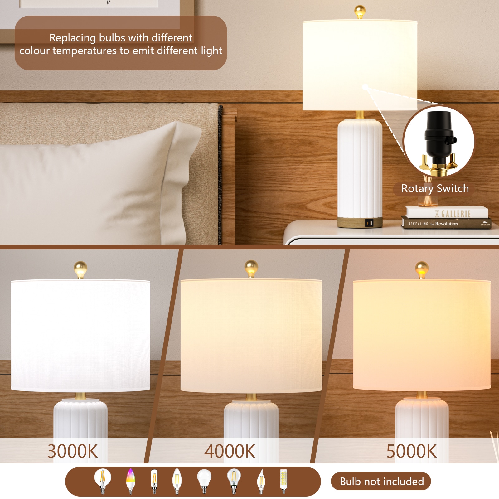 Maxax T236-WH Table-Lamps - View #6