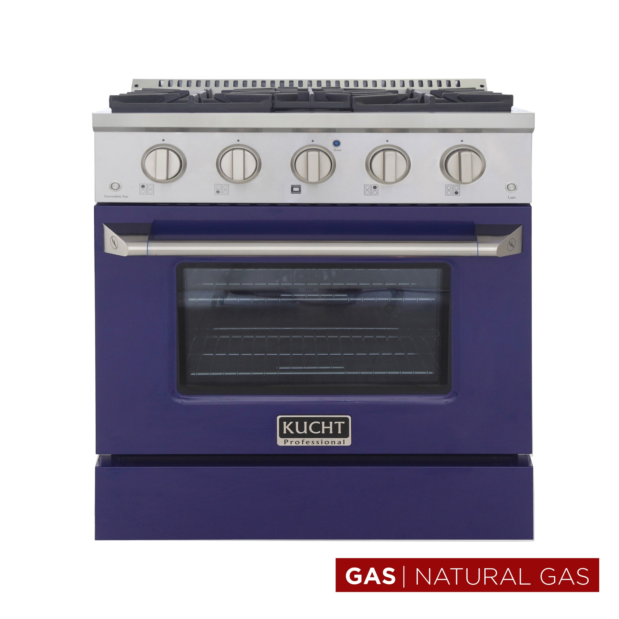 Kucht KNG301-B KNG 30-in 4 burners 4.2-cu ft Convection Oven Freestanding Natural Gas Range ( Blue )