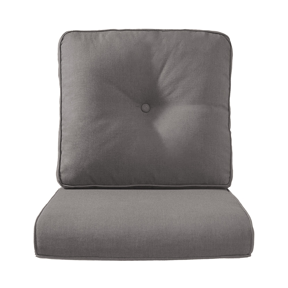 Pocassy PJZBD06-3 24-in x 22-in 2 -Piece Gray Patio chair cushion