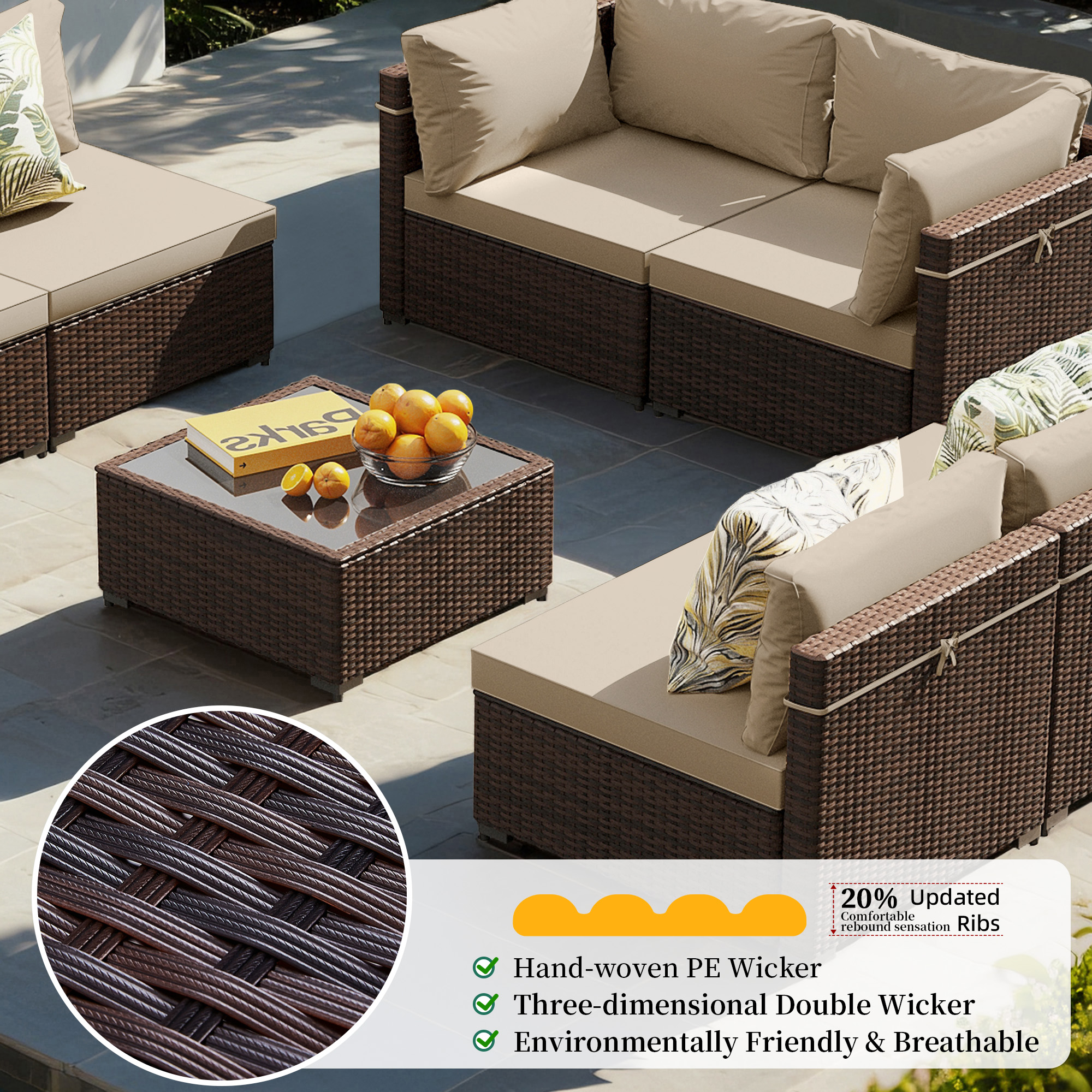 UPHA TBBE-ABC-NAVYBLUE Patio-Conversation-Sets - View #4