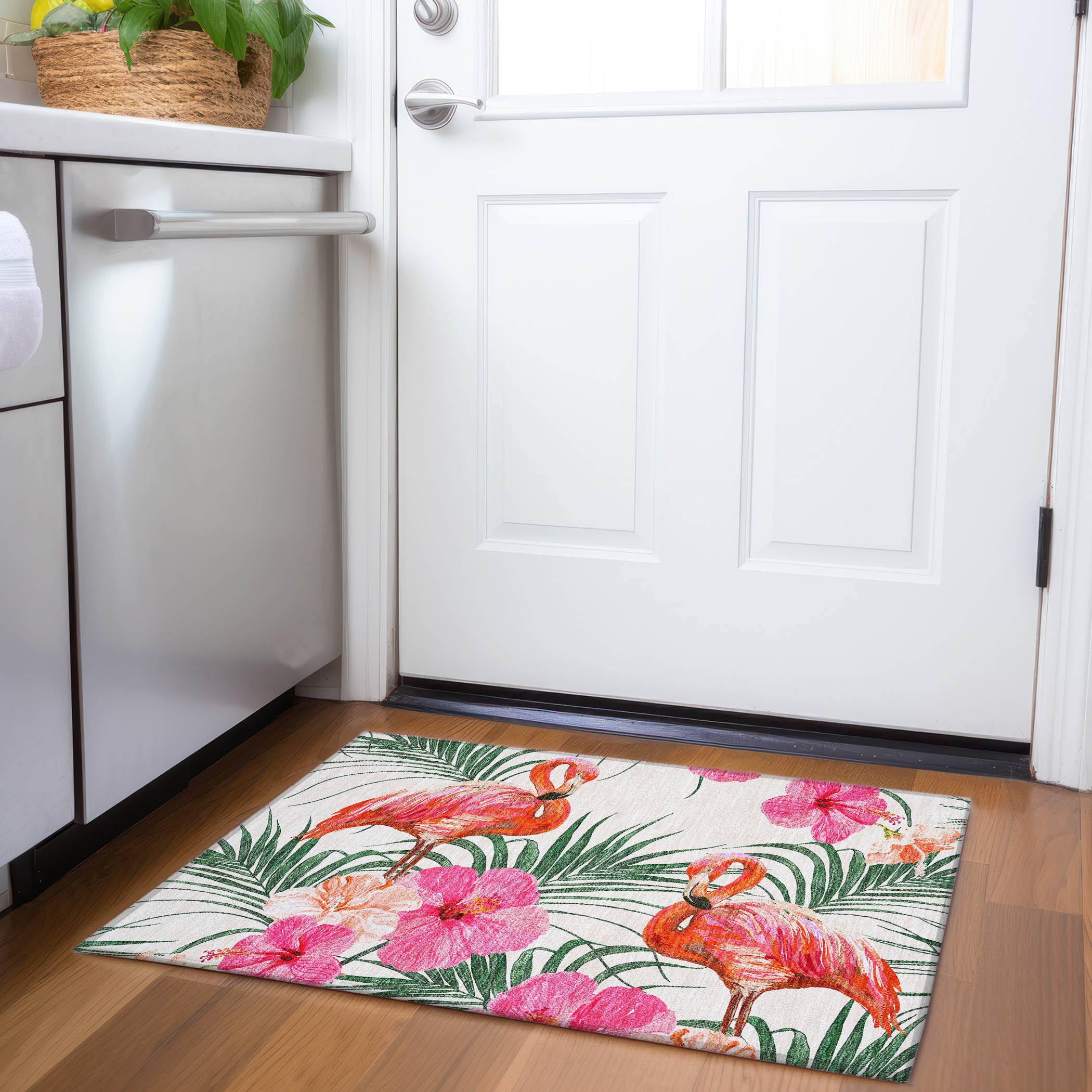 Addison Rugs AMF207PI20X30 Mayfield AMF207PI 2 x 3 (ft) Loomed Polyester Pink Rectangular Indoor Geometric Machine washable Area rug