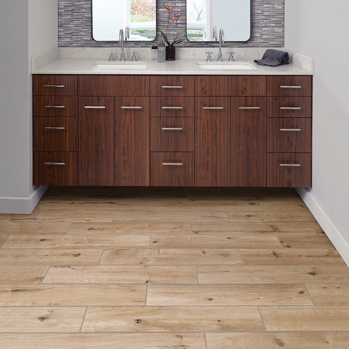 American Olean Pike Wood Brown 6-in x 36-in Glazed Porcelain Wood Look  Floor and Wall Tile (1.45-sq. ft/ Piece) in the Tile department at
