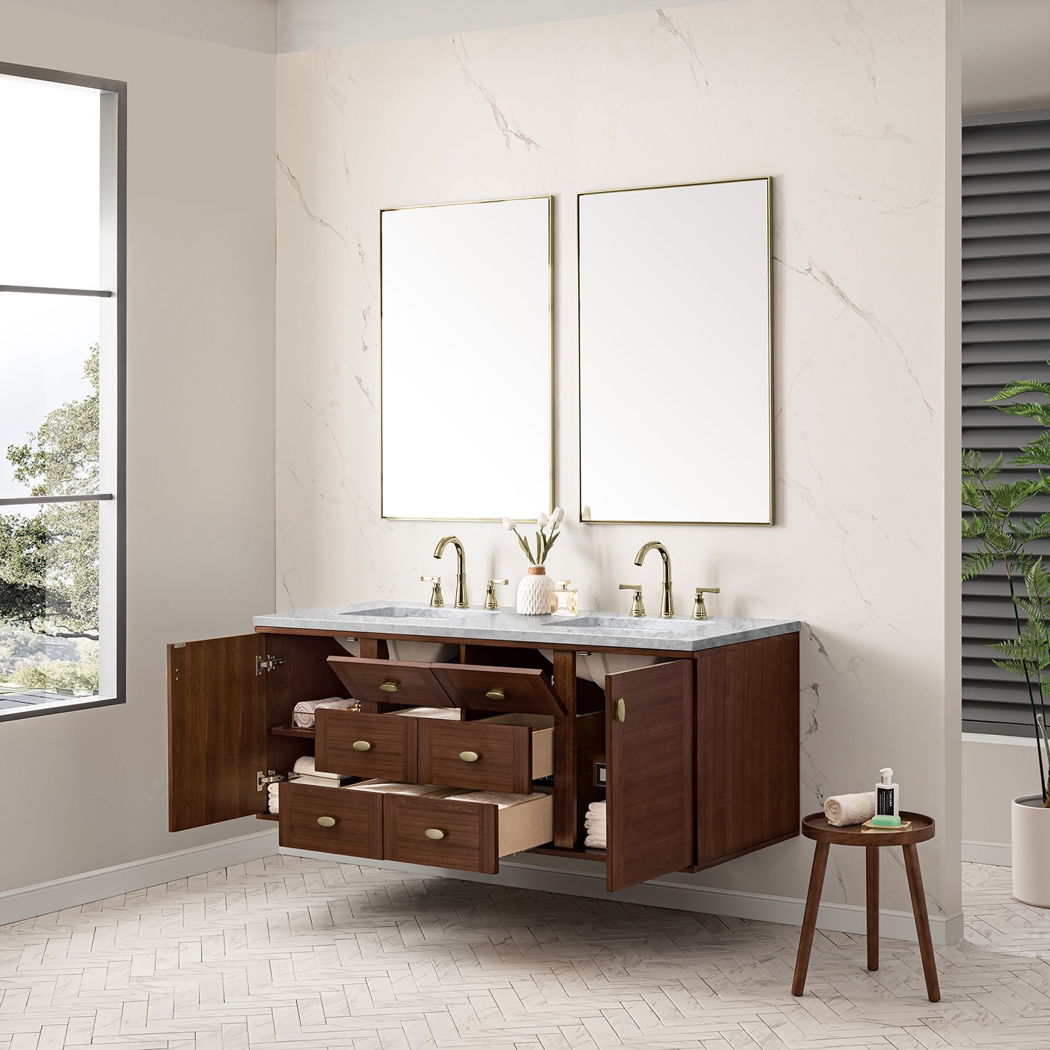 James Martin Vanities 670-V60D-WLT-3CAR Bath-Vanity-Combo - View #8