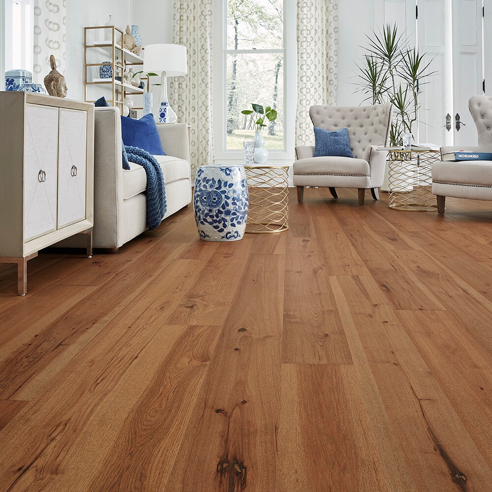Pergo WoodCraft +WetProtect Dayton Hickory 7-1/2-in W x 3/8-in T x 80-in  Wirebrushed Waterproof Engineered Hardwood Flooring (33.54-sq ft) in the  Hardwood Flooring department at
