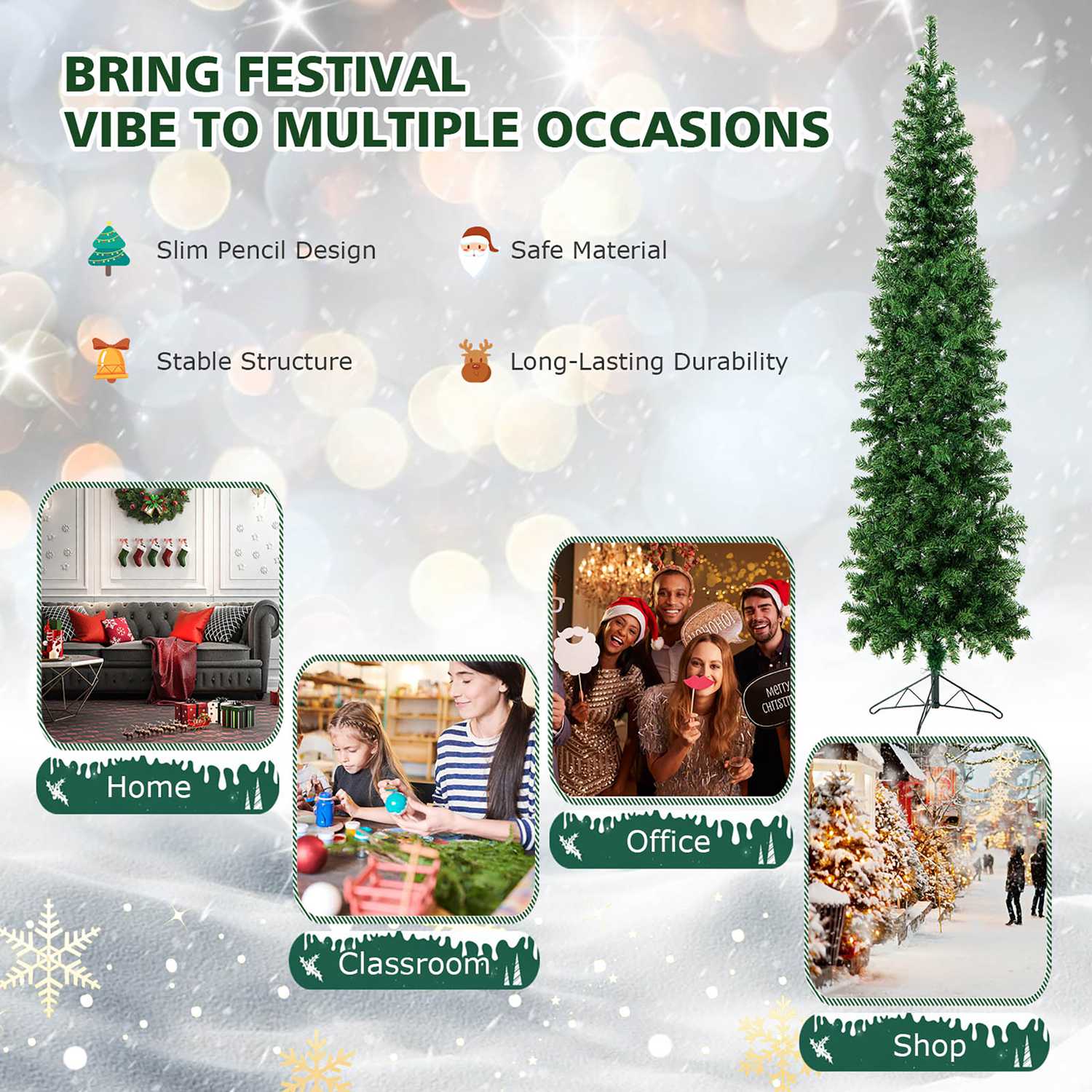 Costway CSHY000462 Artificial-Christmas-Trees - View #5