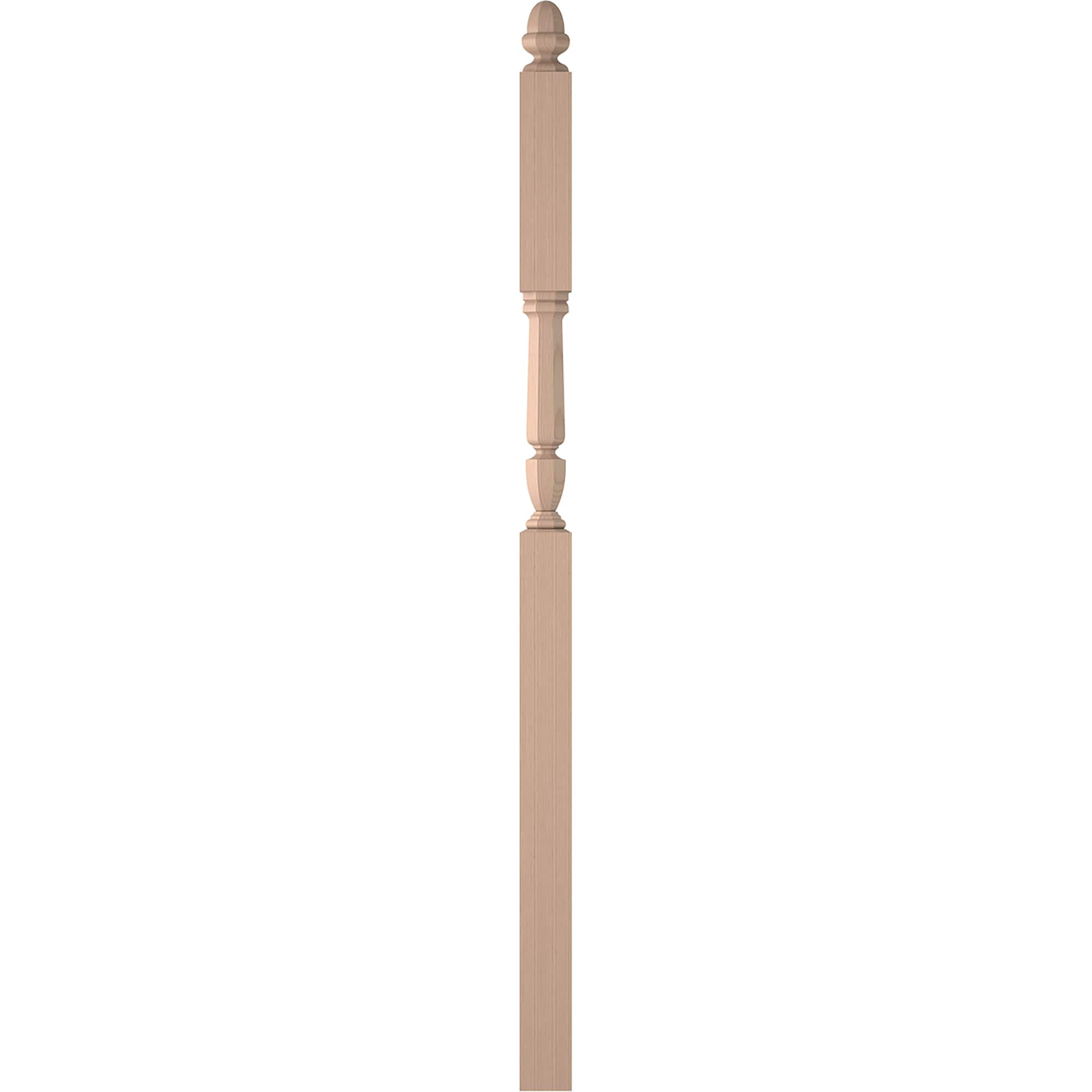 L.J. Smith Stair Systems LJP-30468-M Regent 3.5-in x 72.75-in Unfinished Maple Intermediate Stair Newel Post