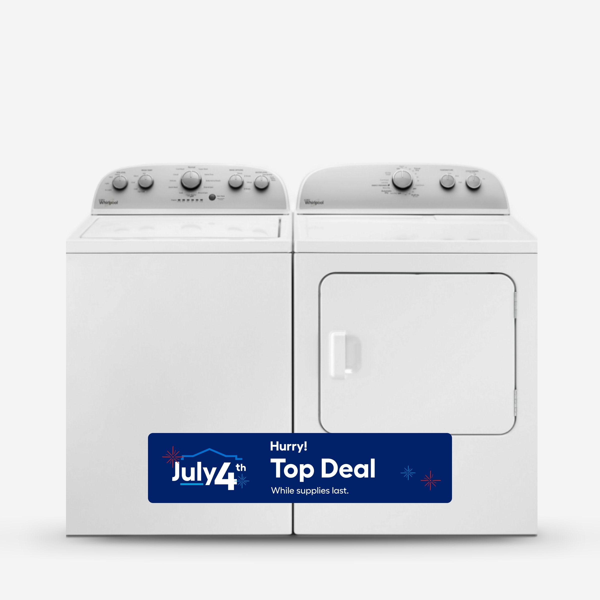 Whirlpool  High Efficiency Top-Load with Dual Action Spiral Agitator Washer & Electric Dryer Set