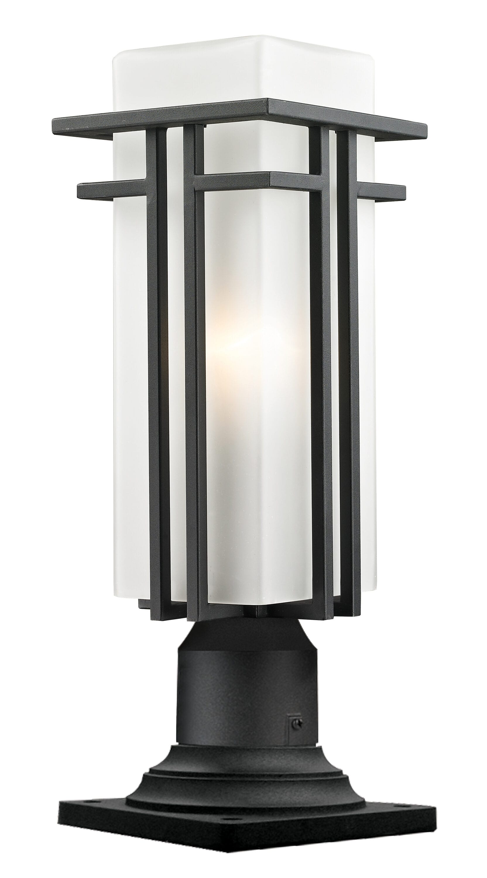 Z-Lite 549PHMR-533PM-BK Abbey 19.25-Inches Black Vintage Outdoor Pier mount