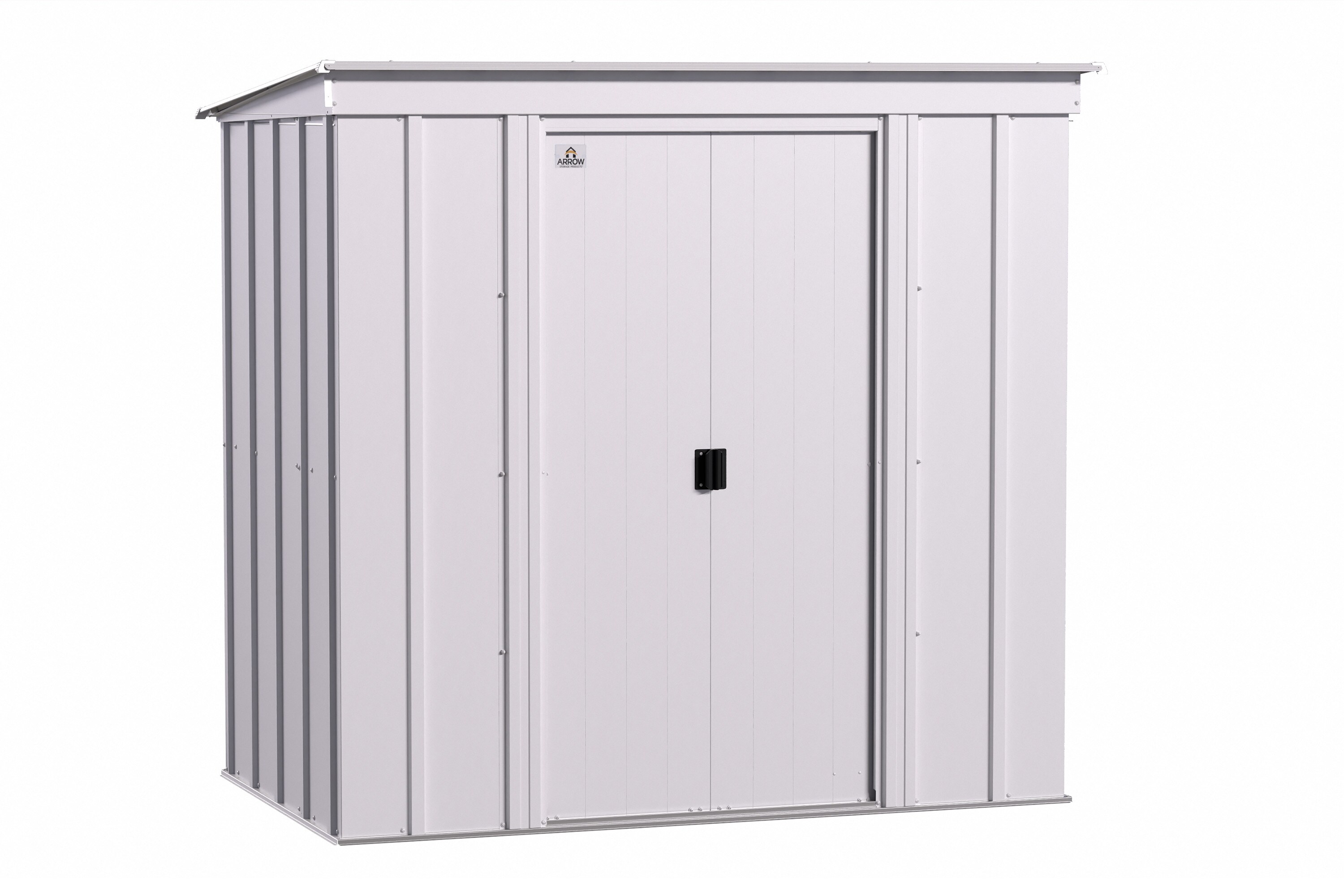 Arrow 6-ft x 4-ft Classic Galvanized Steel Storage Shed in the Metal ...