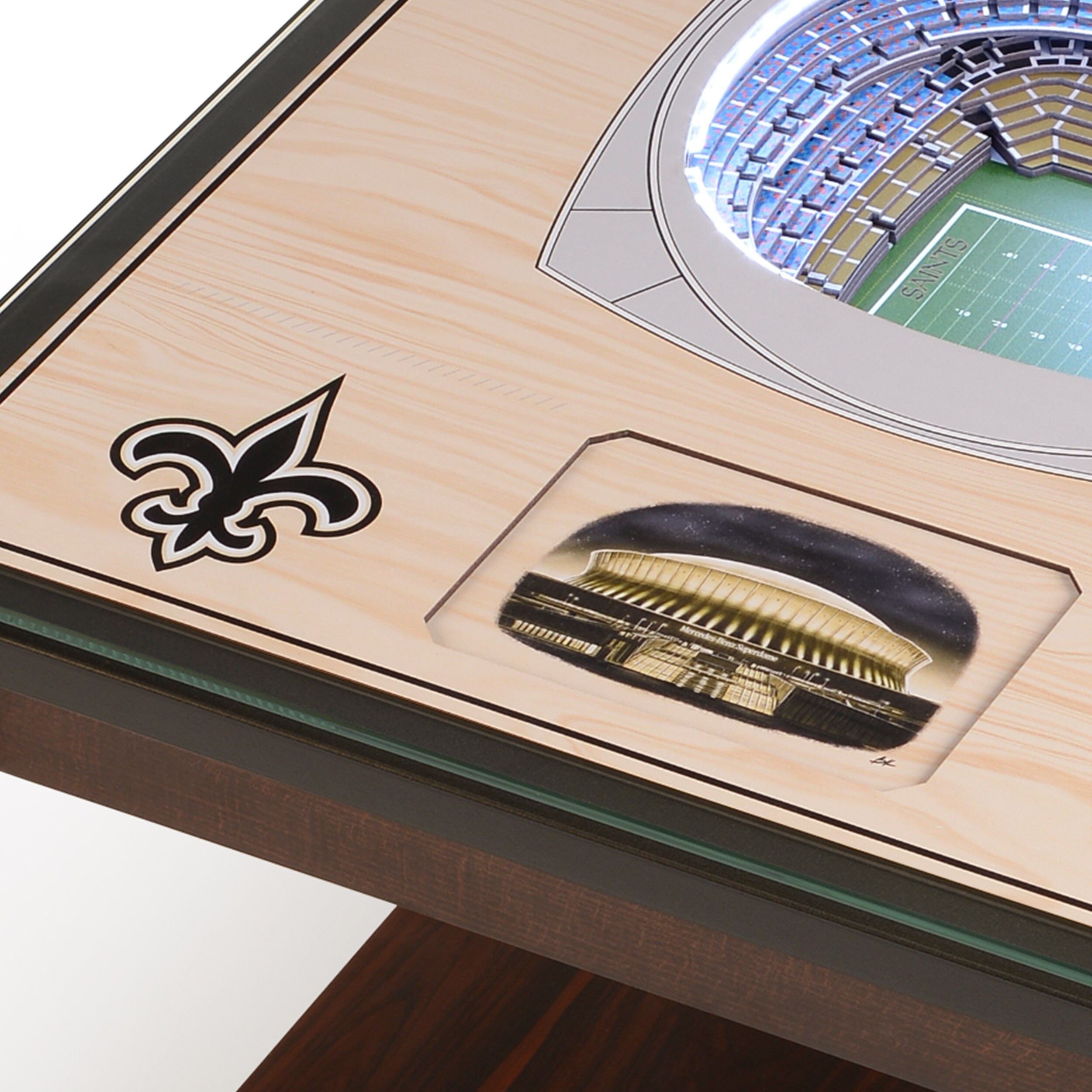 NFL Las Vegas Raiders 25-Layer StadiumViews Lighted End Table