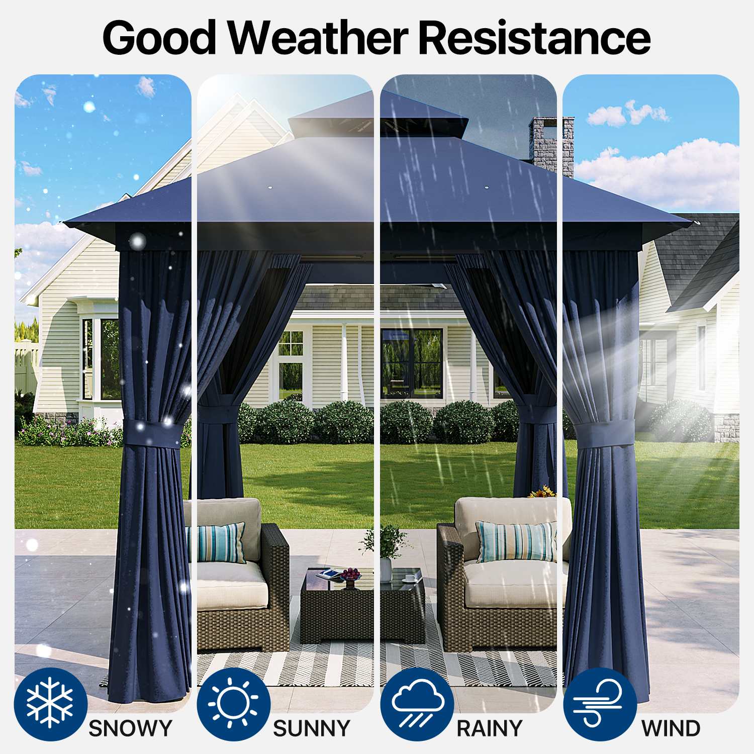 Sunmthink GBSM50U44 Wood-Resin-Gazebos - View #3