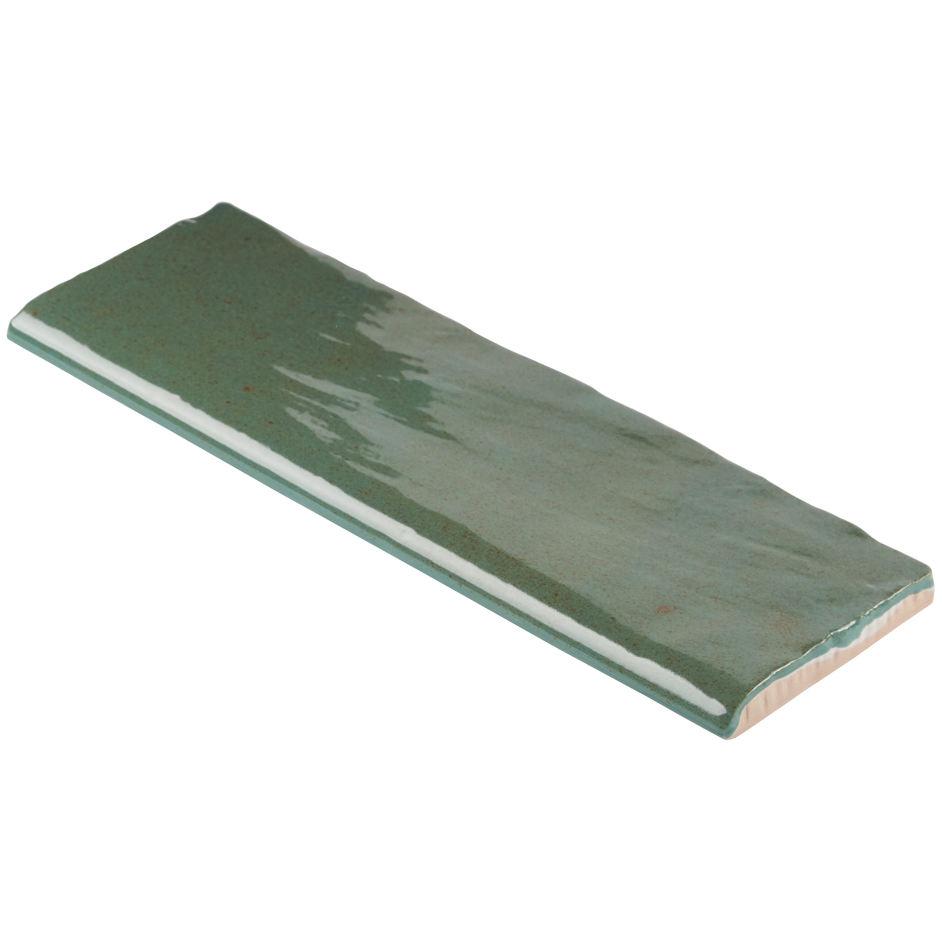 Artmore Tile EXT3RD105465 Montego Green Glazed Ceramic Bullnose Tile ( 0.14-Sq. Feet / Piece )