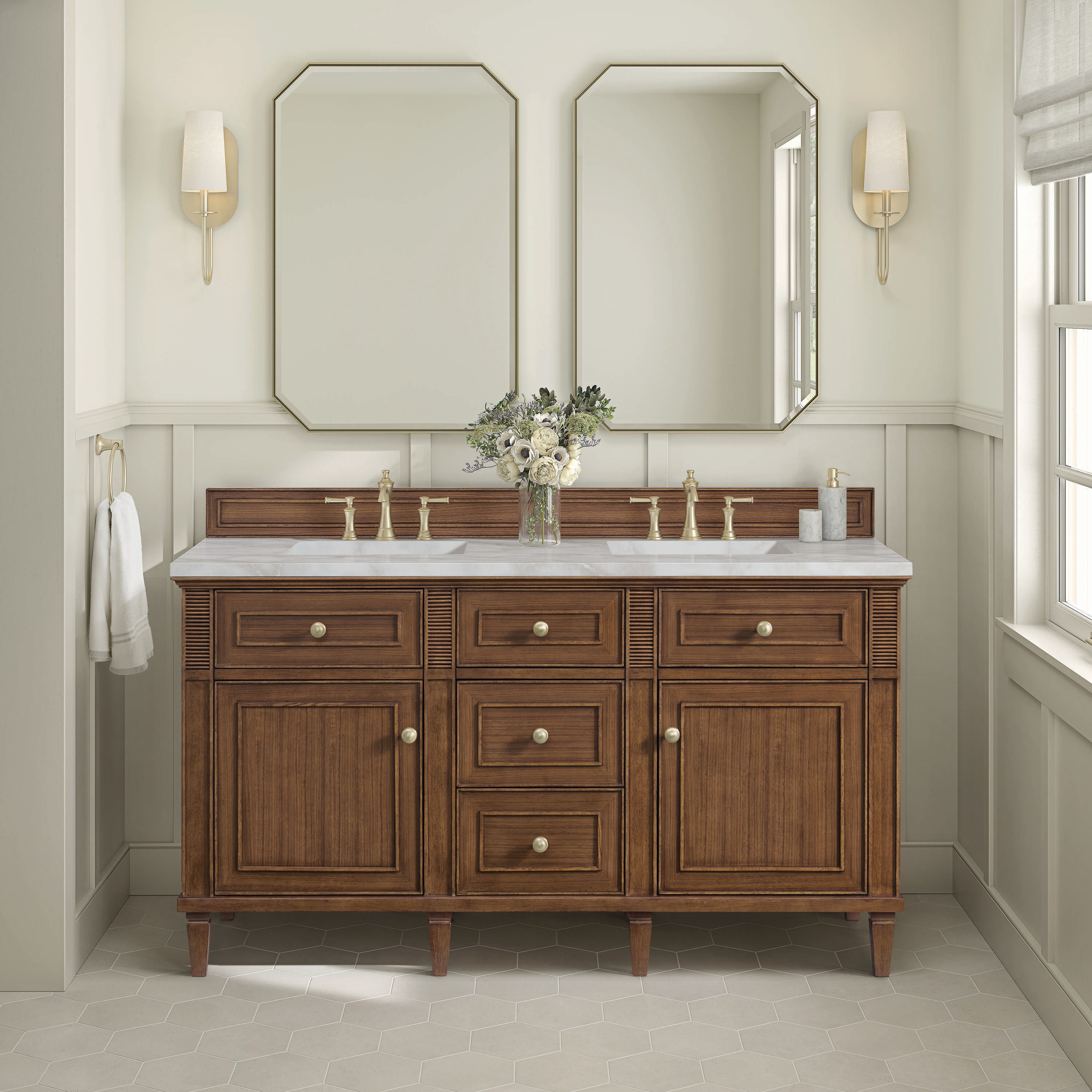 James Martin Vanities 424-V60D-WLT-3VSL Bath-Vanity-Combo - View #2